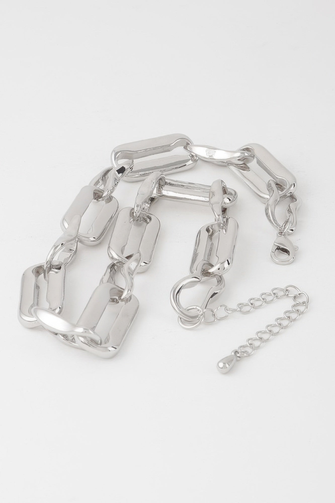 Silver Polished Link Chain Necklace Secondary image
