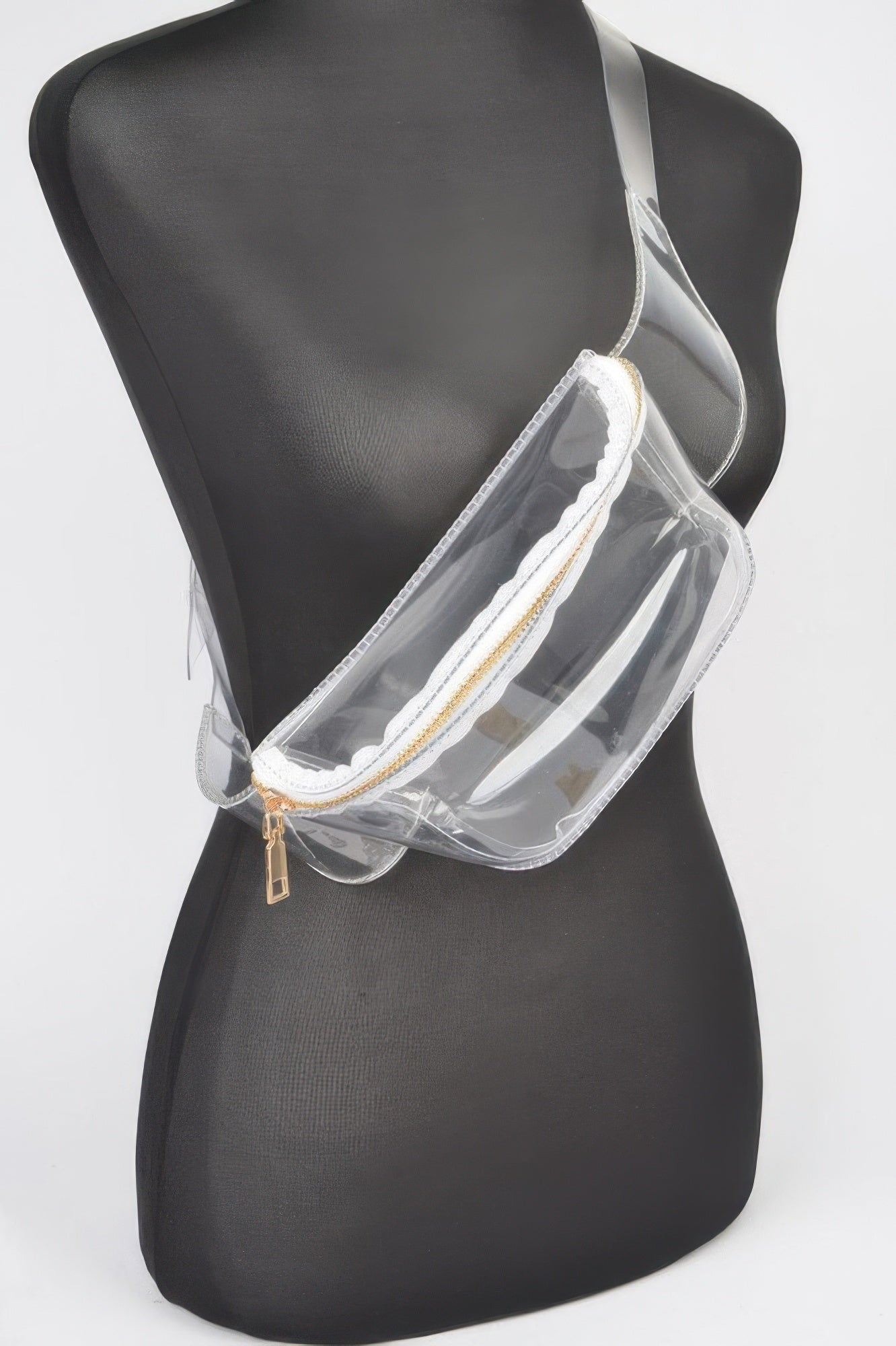 Clear PVC Zip Waist Bag With Front Compartment Secondary image