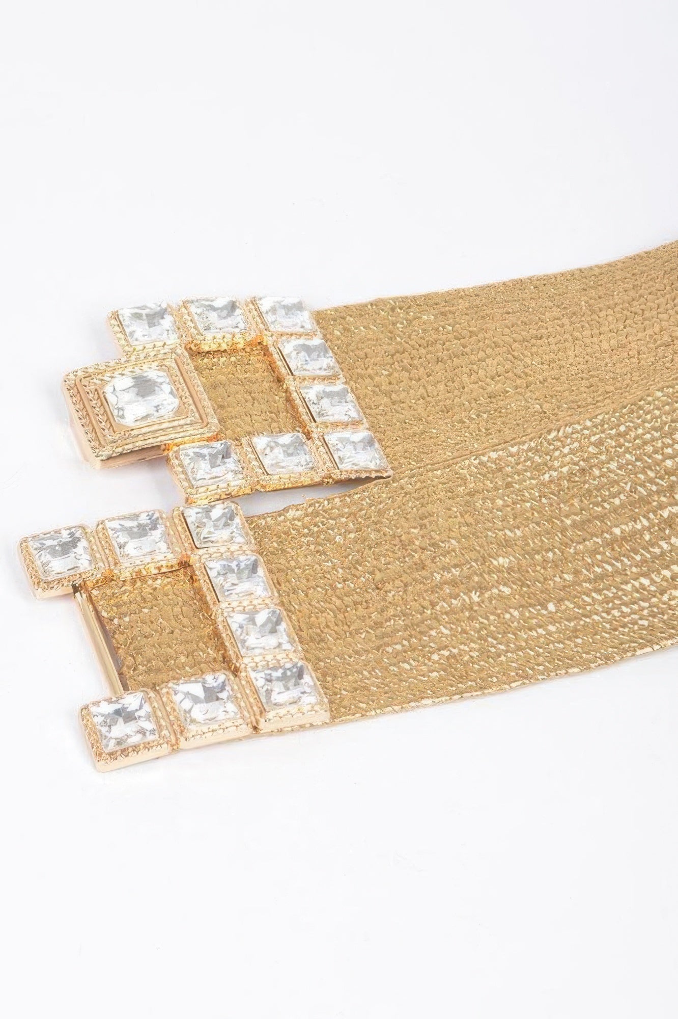 Woven Faux Straw Belt with Stone Buckle Secondary image