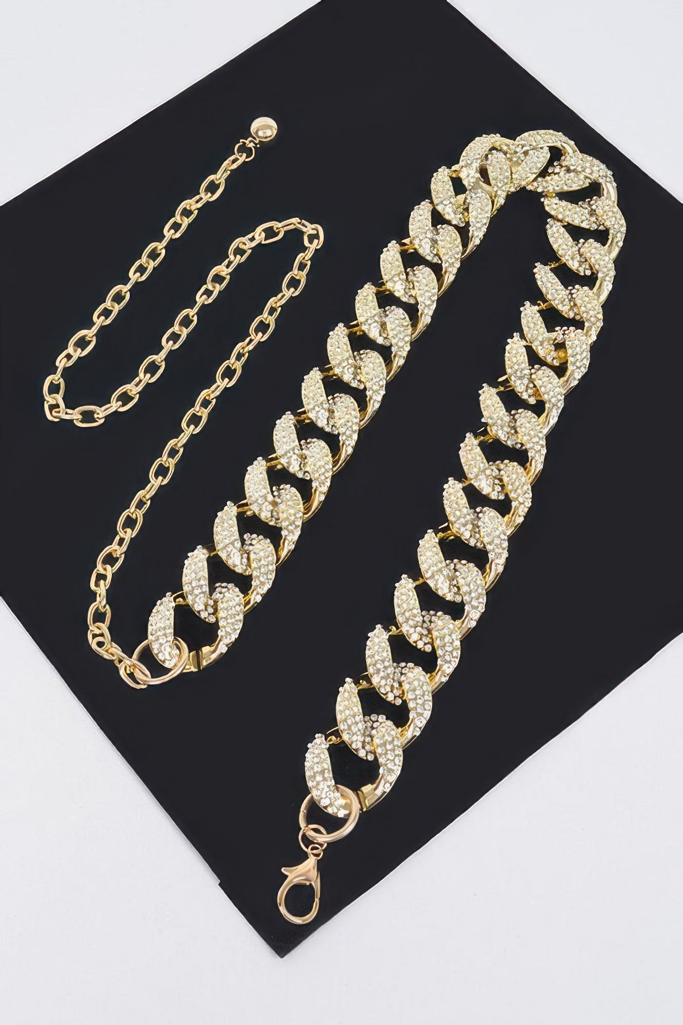 Oversized Rhinestone Link Chain Belt Secondary image