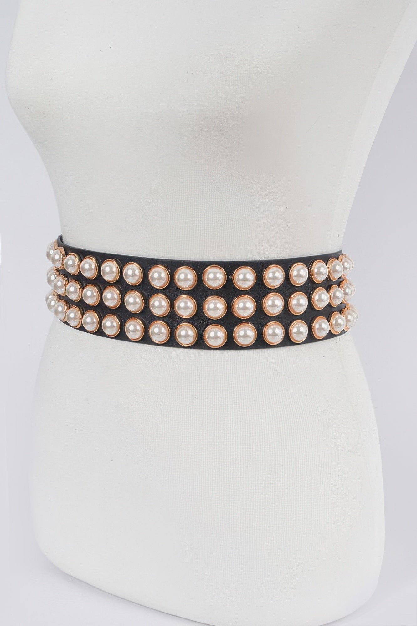 Pearl-Studded Wide Waist Belt Secondary image