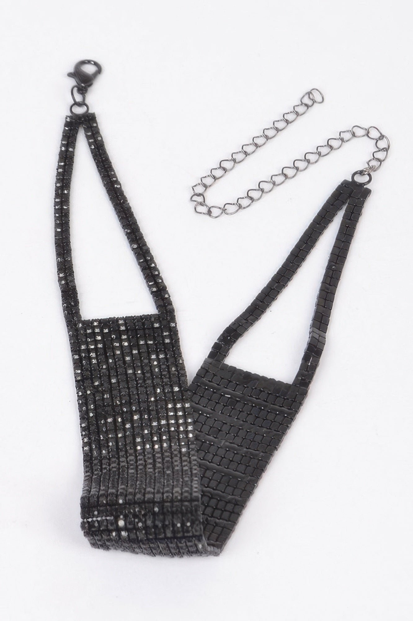 Wide Rhinestone Mesh Choker Necklace Secondary image