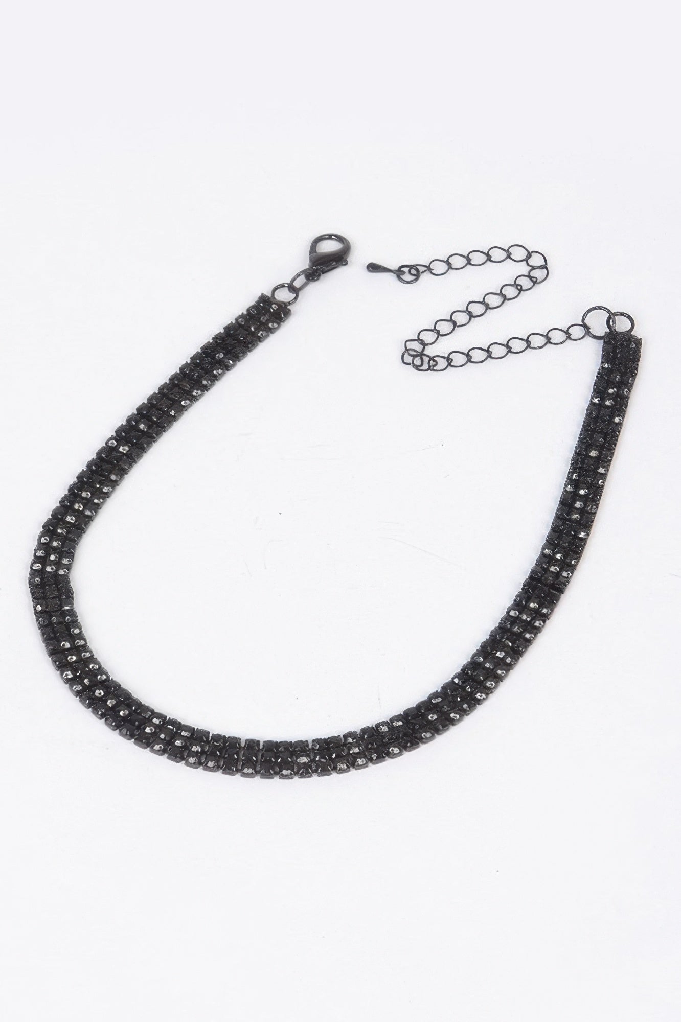 Rhinestone Mesh Choker Necklace Secondary image