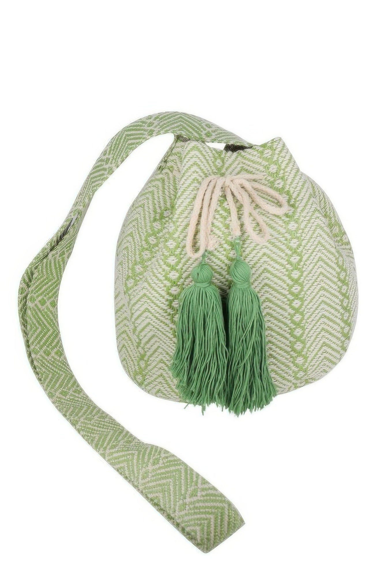 Patterned Drawstring Bucket Bag Secondary image