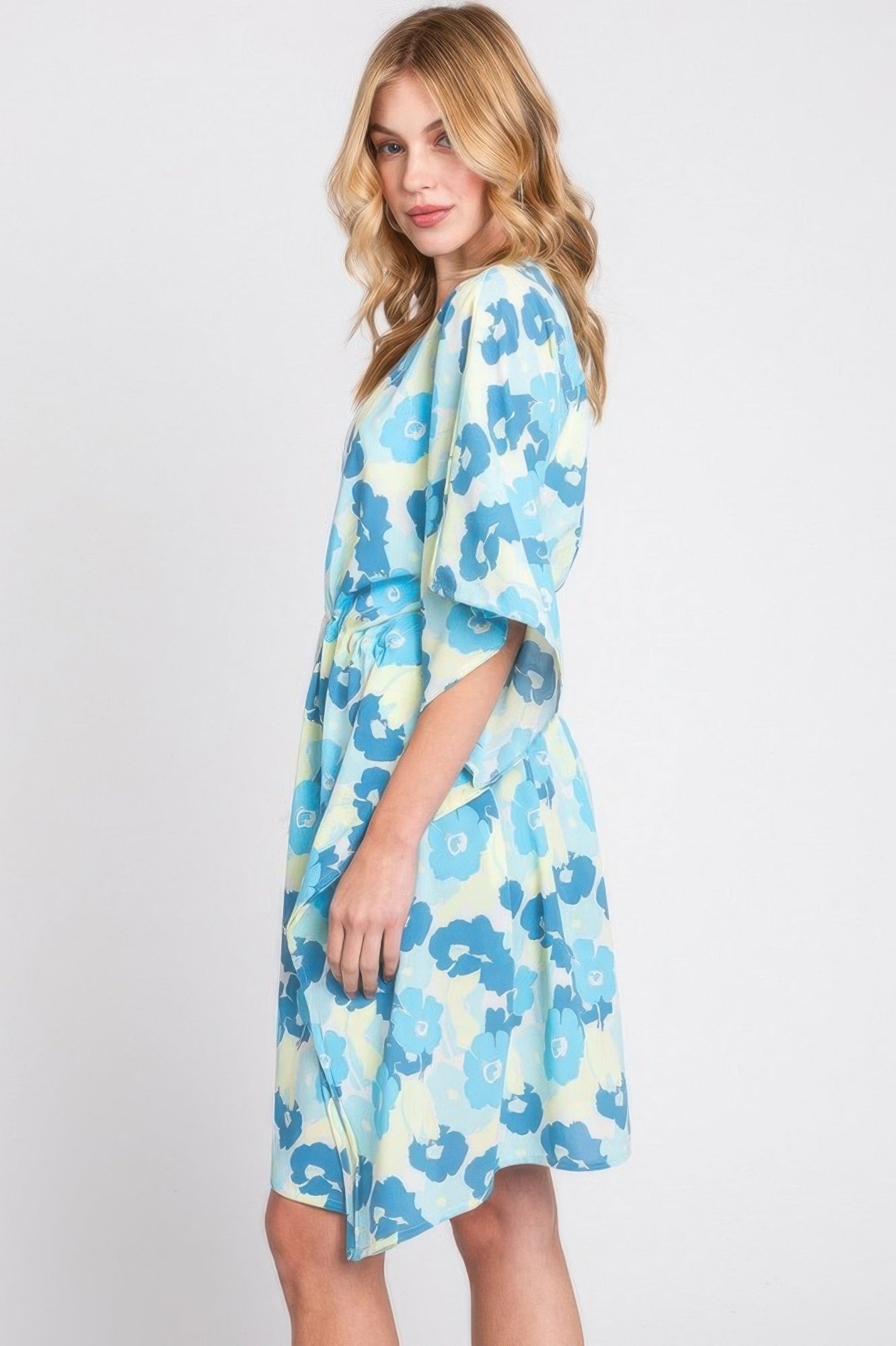 Floral Print Open-Front Tie-Waist Cover-Up Secondary image