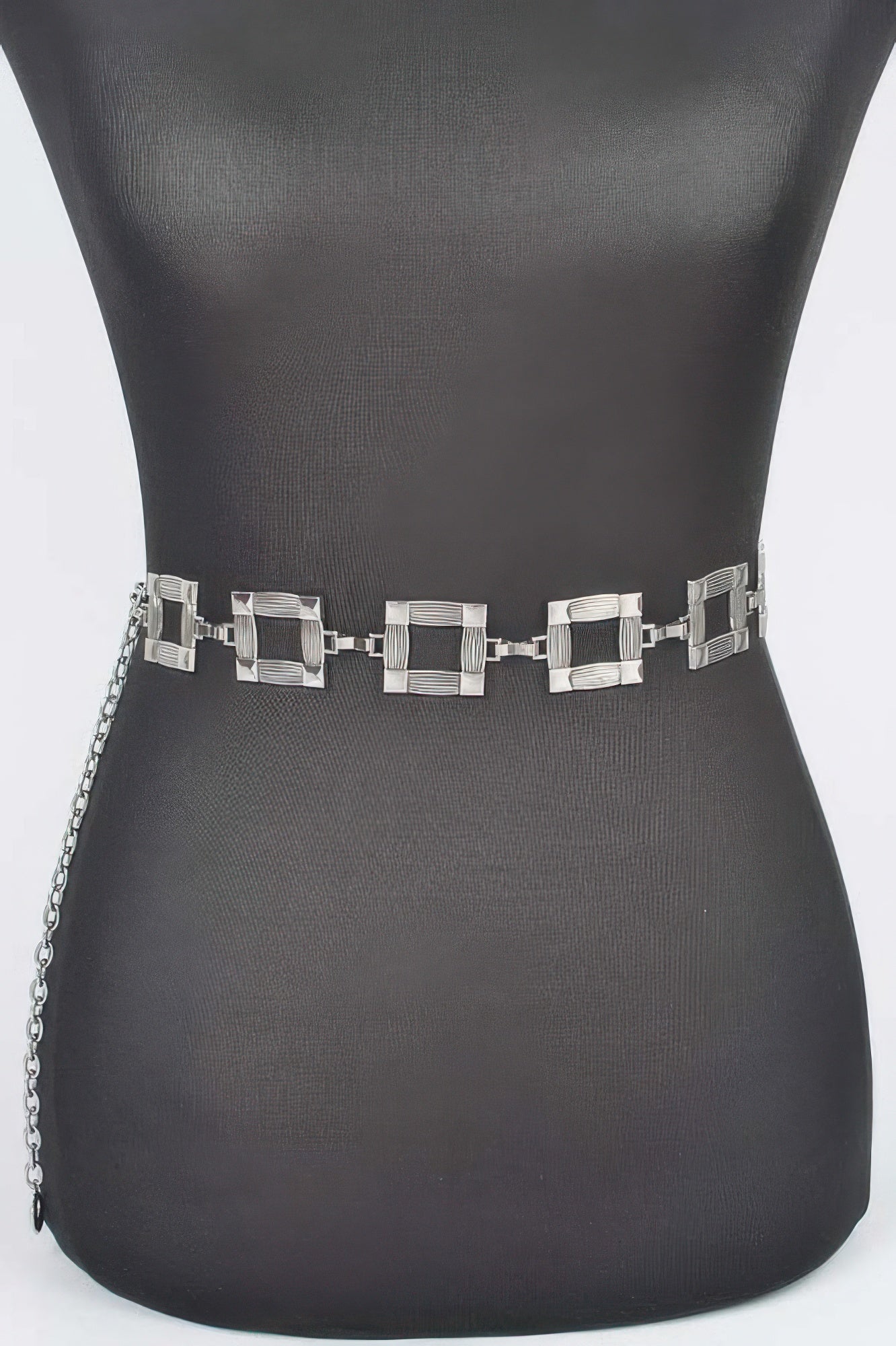 Square-Link Chain Belt with Adjustable Fit Secondary image