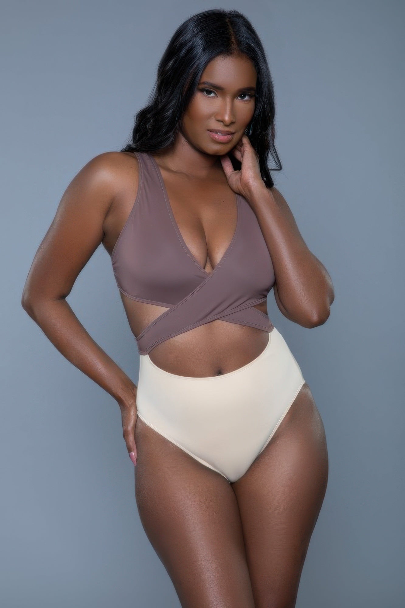 Crisscross V-Neck Two-Piece Swimsuit Secondary image