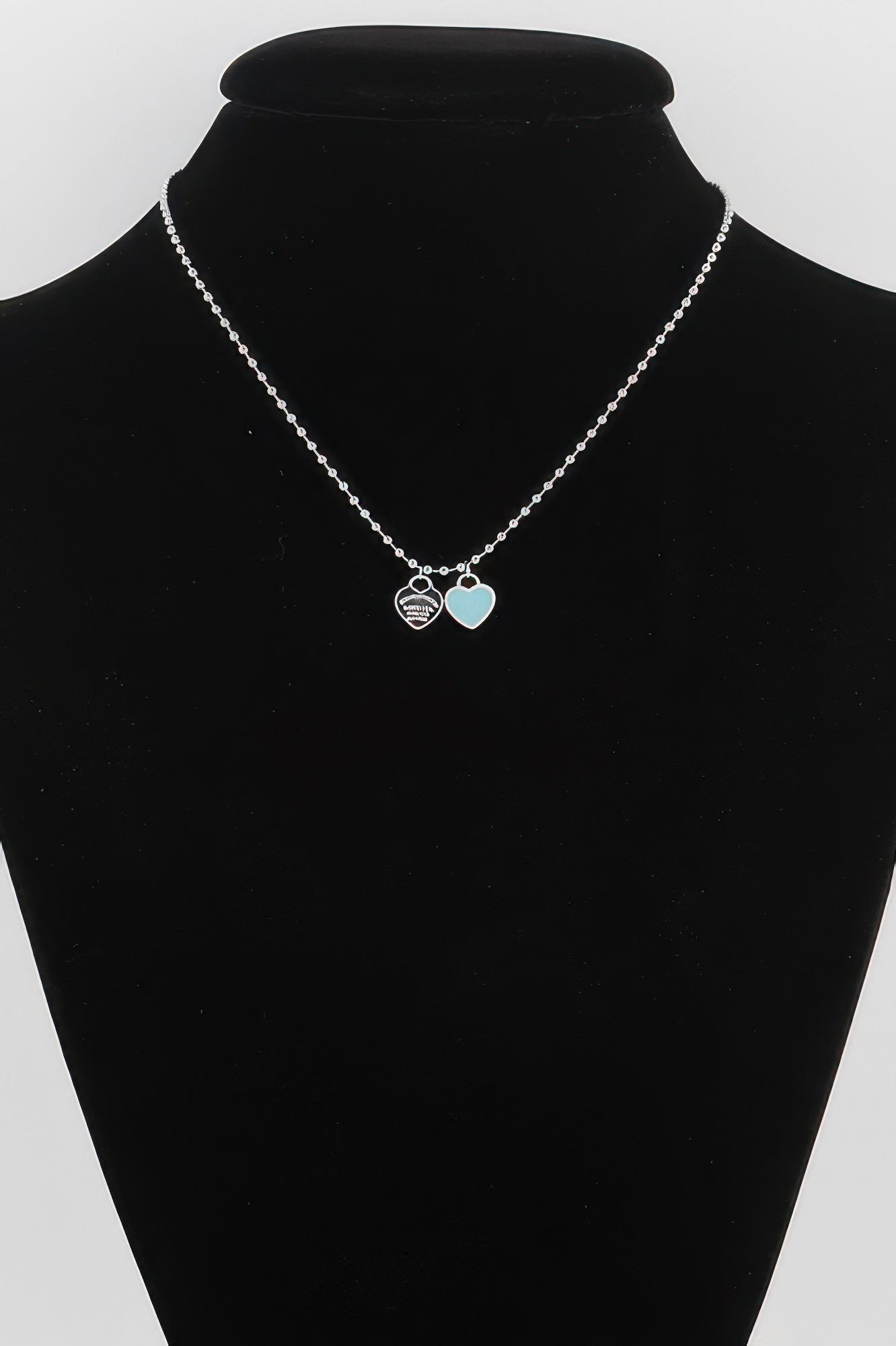 Double Heart Pendant Necklace with 17-Inch Chain Secondary image