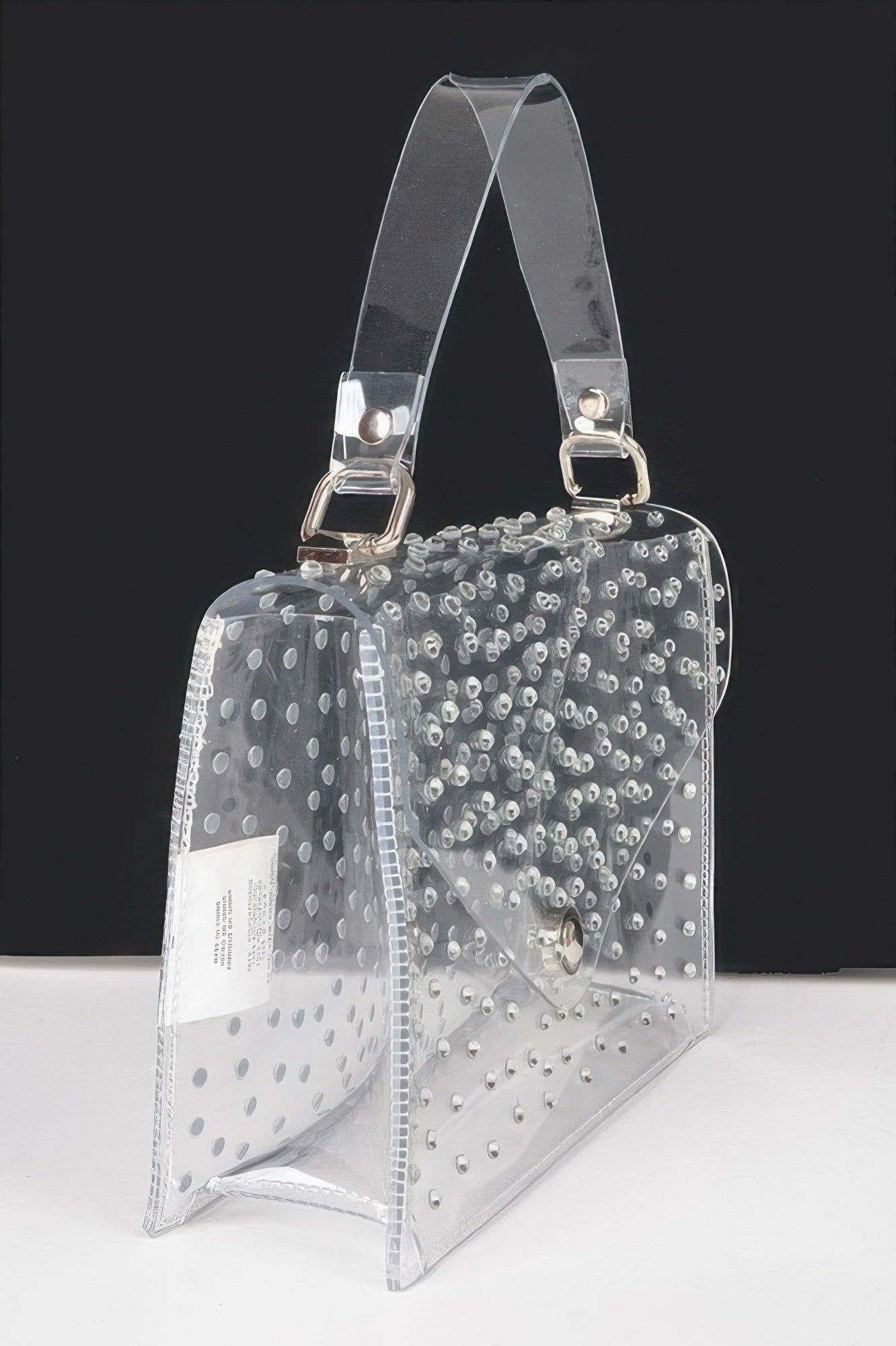 Clear Rhinestone Structured Crossbody Bag Secondary image