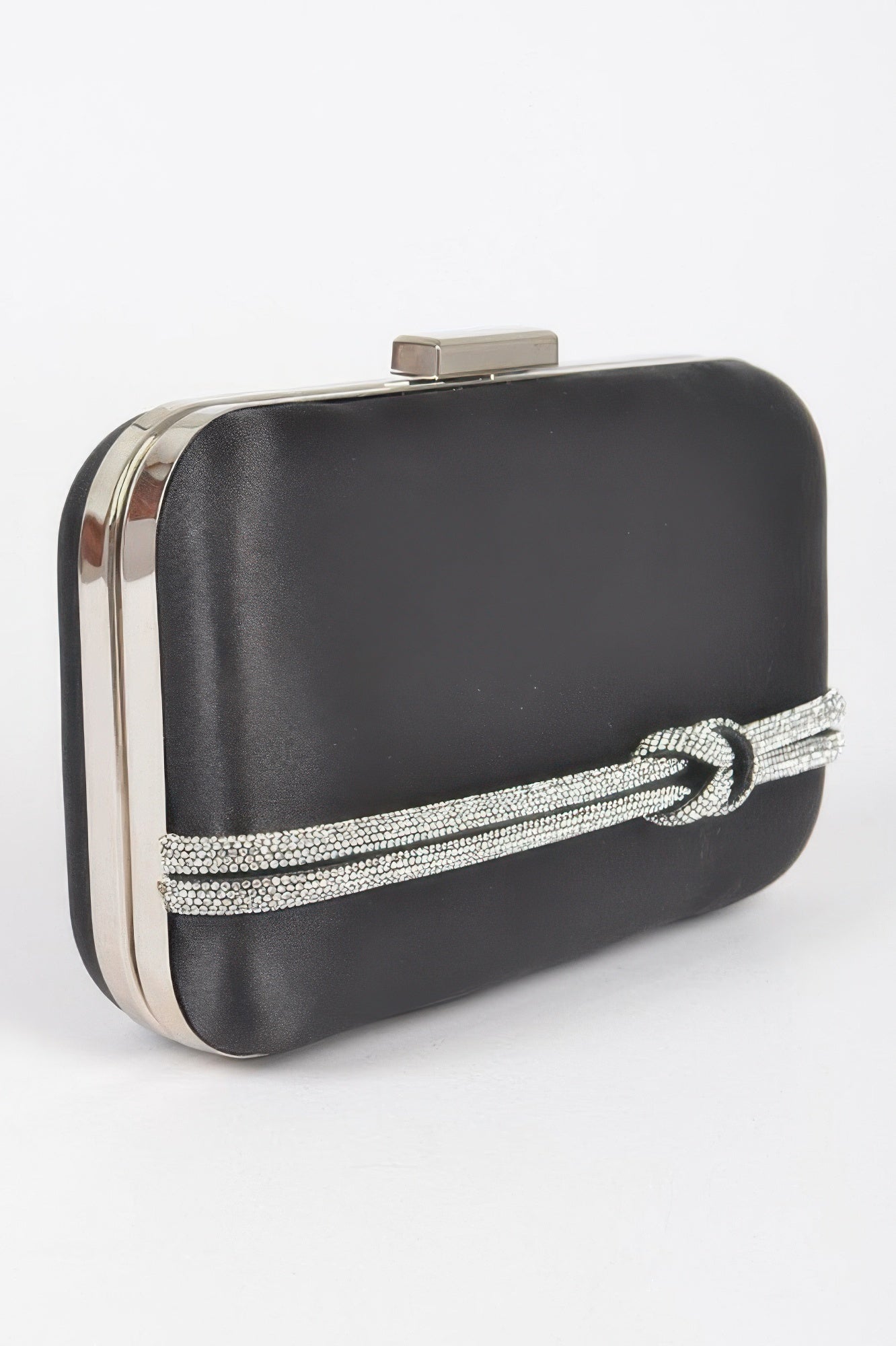 Framed Satin Clutch with Chain Strap Secondary image