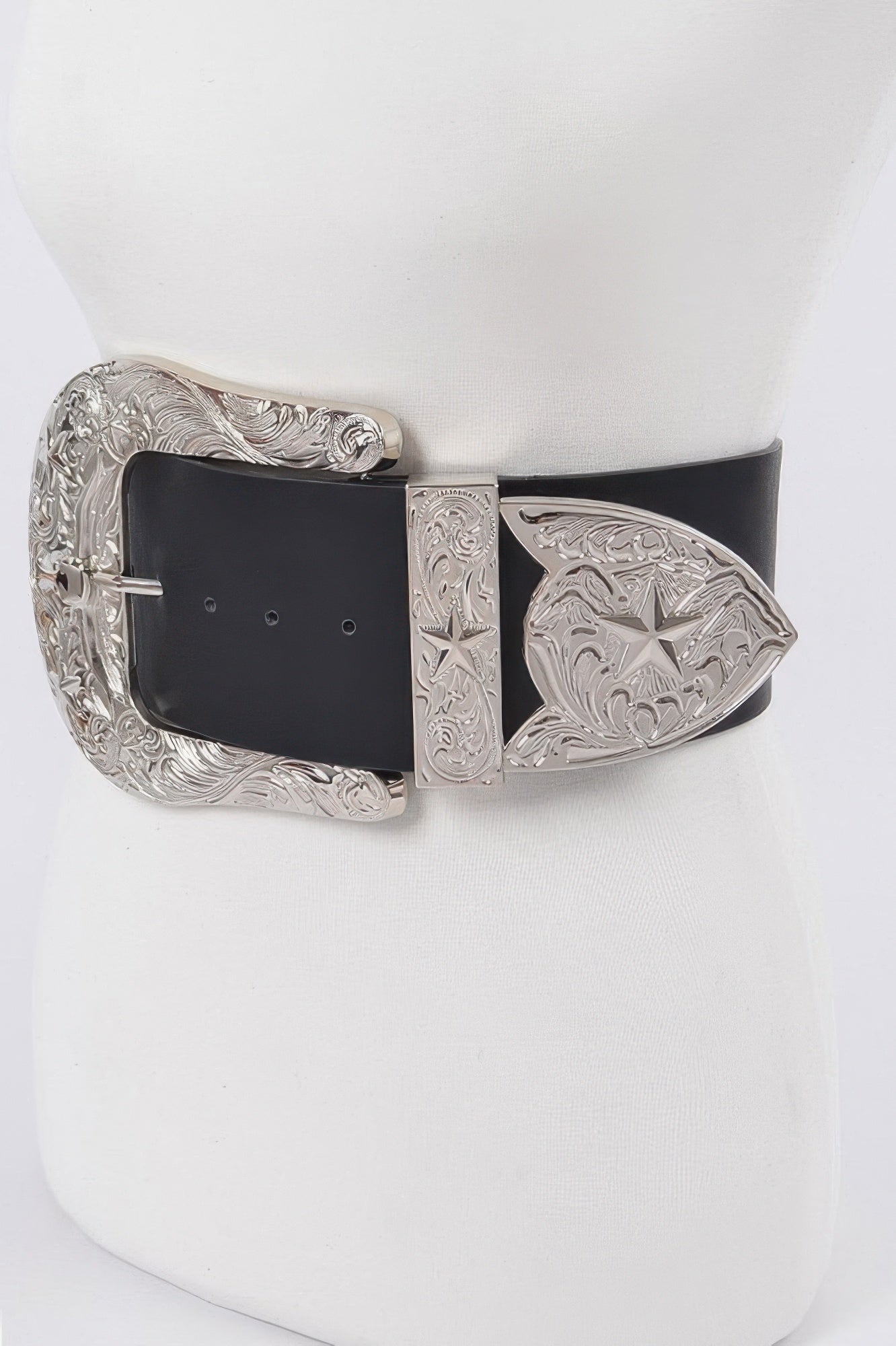 Black Ornate Buckle Belt Secondary image