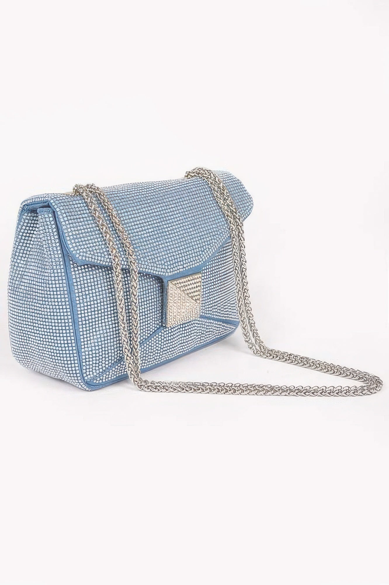 Rhinestone Denim Chain Strap Clutch Secondary image
