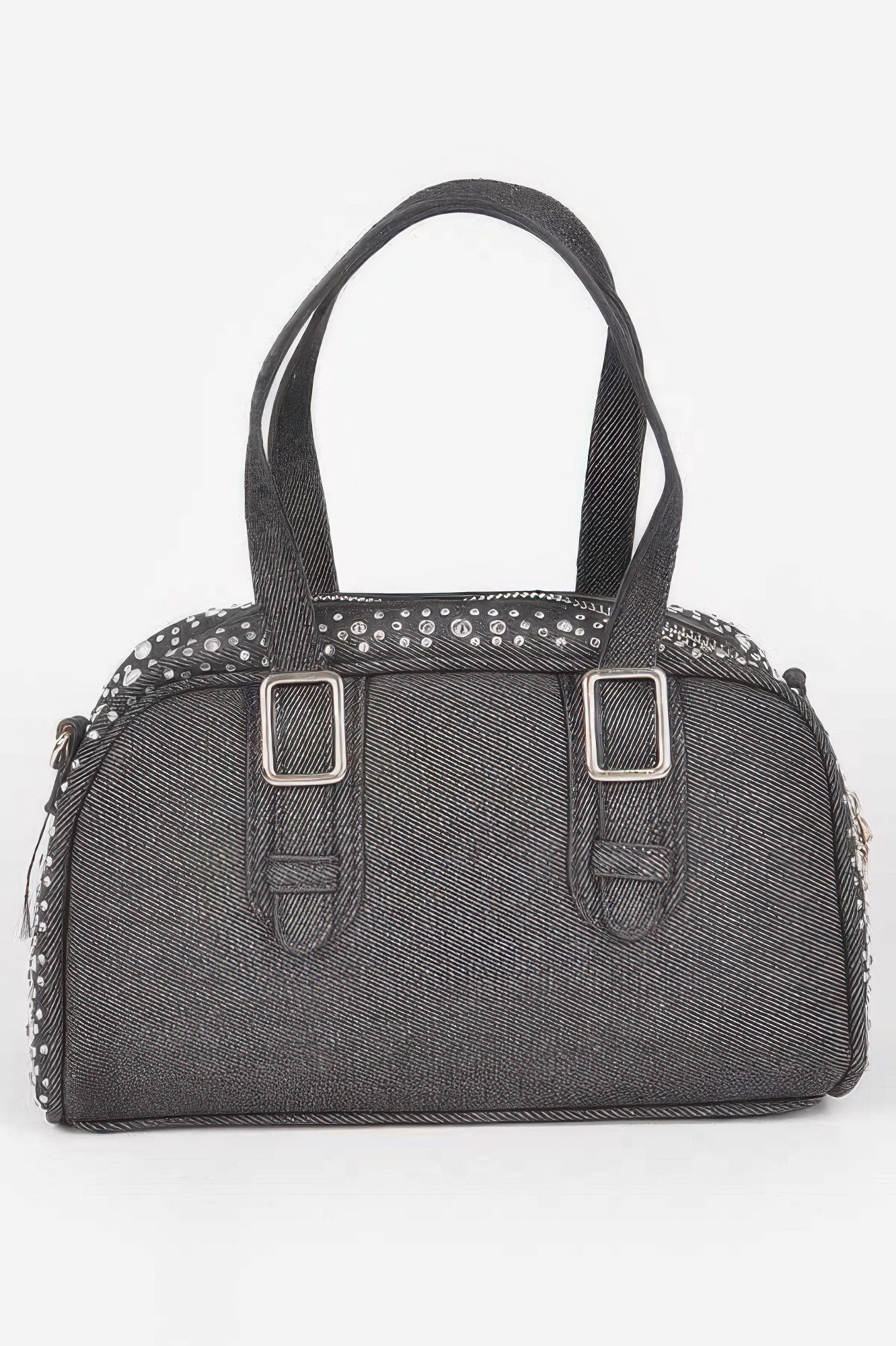 Black Rhinestone Crossbody Handbag with Chain Strap Secondary image