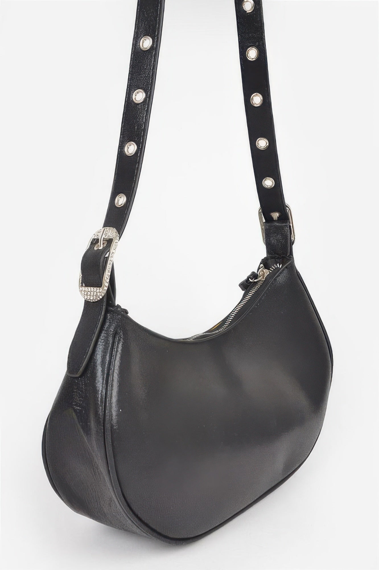 Black Rhinestone Hot Fix Shoulder Bag Secondary image