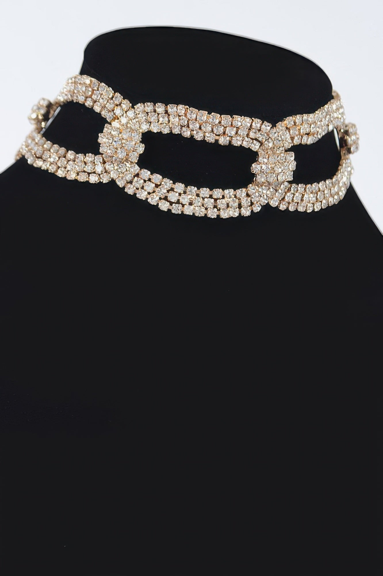 Rhinestone Layered Chain Choker Secondary image
