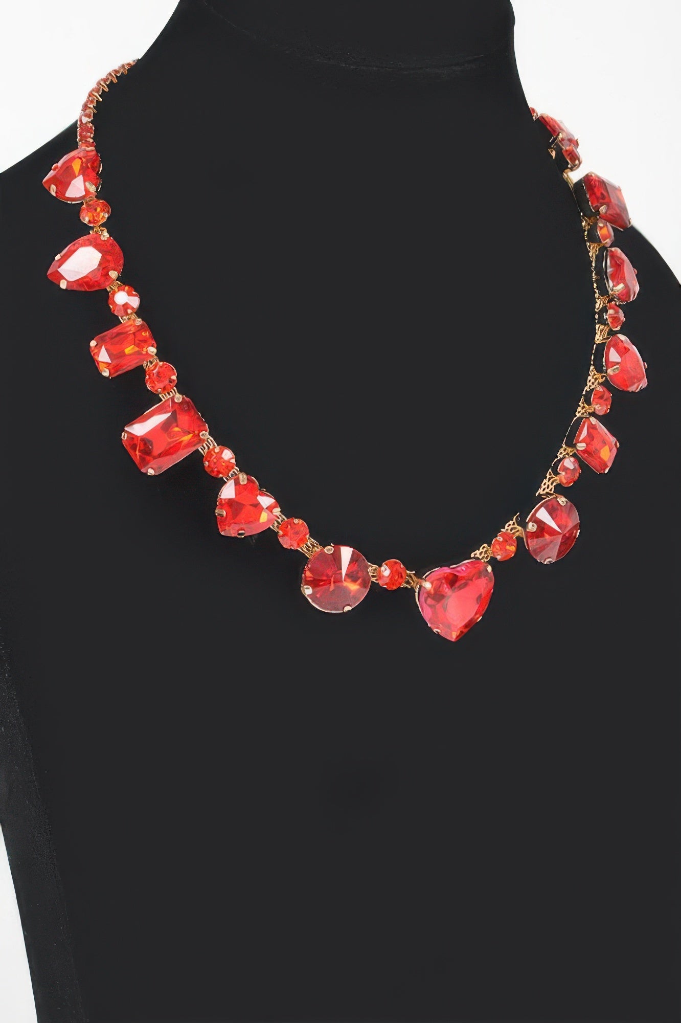Faceted Stone Necklace and Matching Earring Set Secondary image