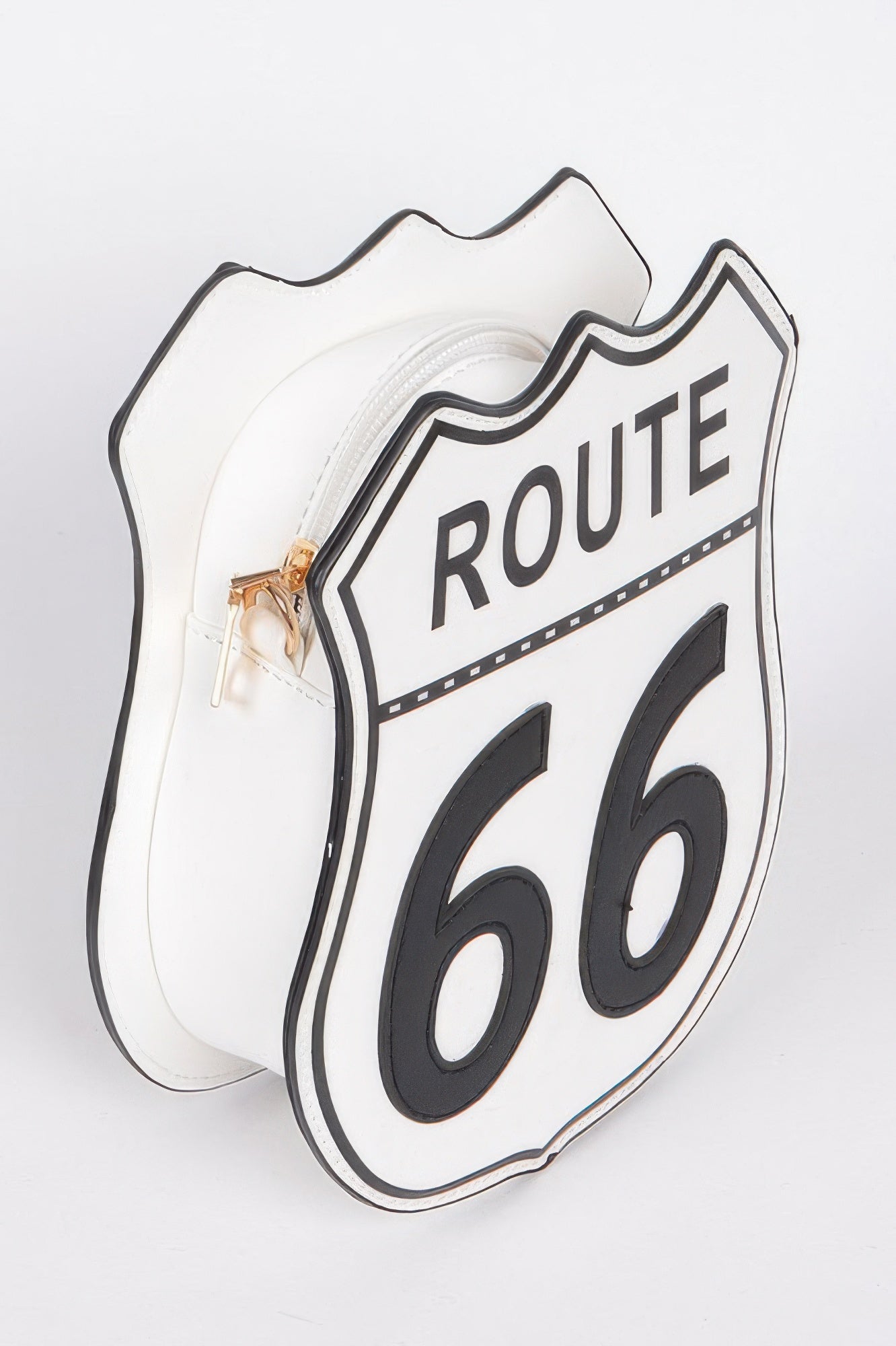 White Route 66 Road Sign Clutch Bag Secondary image