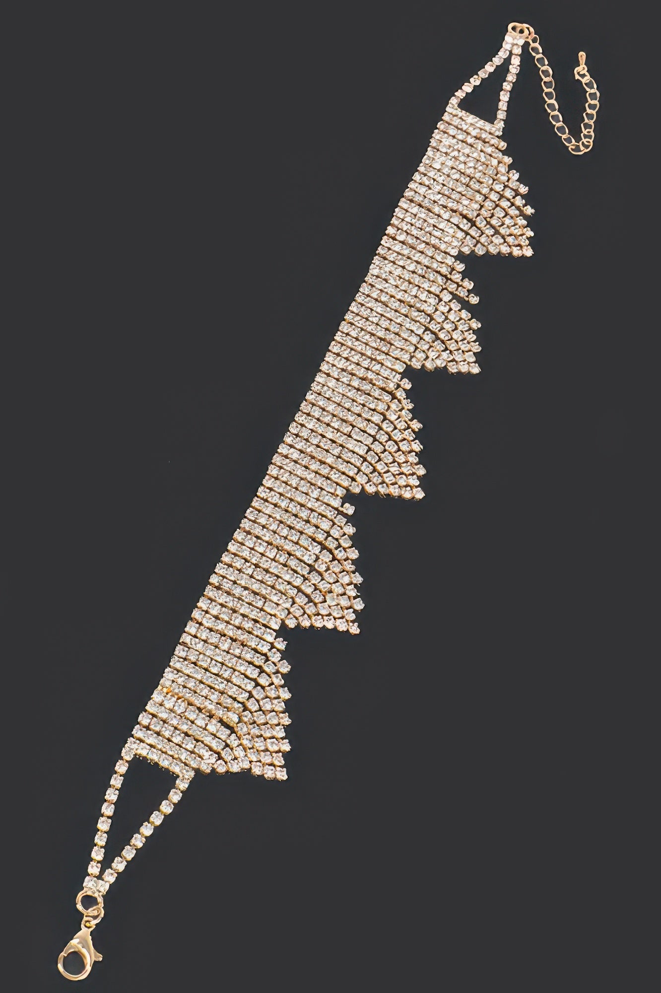 Rhinestone Fringe Statement Choker Secondary image