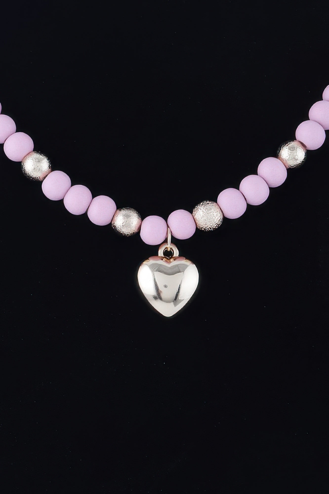 Beaded Heart Pendant Necklace Secondary image