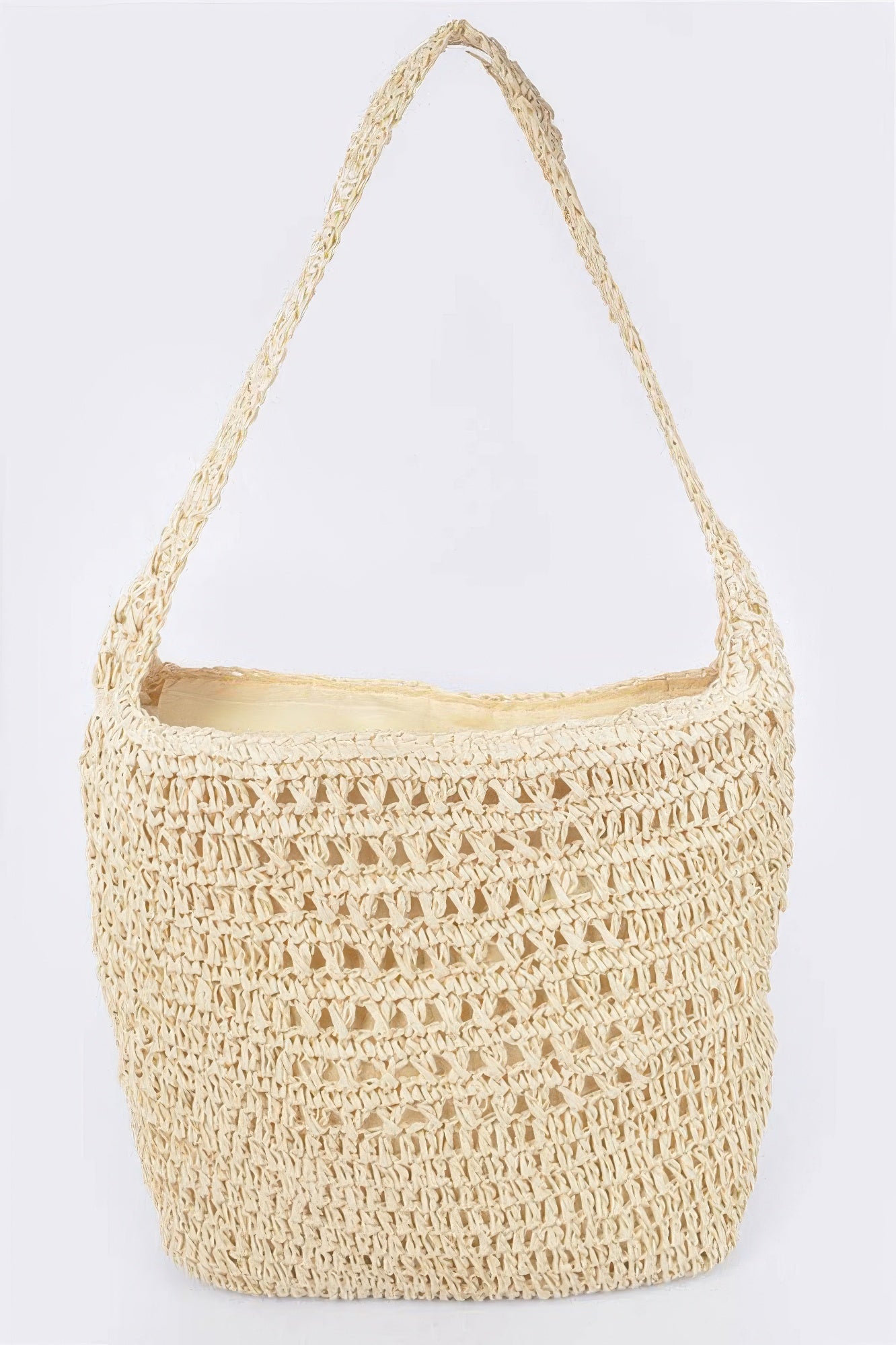 Woven Straw-Style Oversized Shoulder Bag Secondary image
