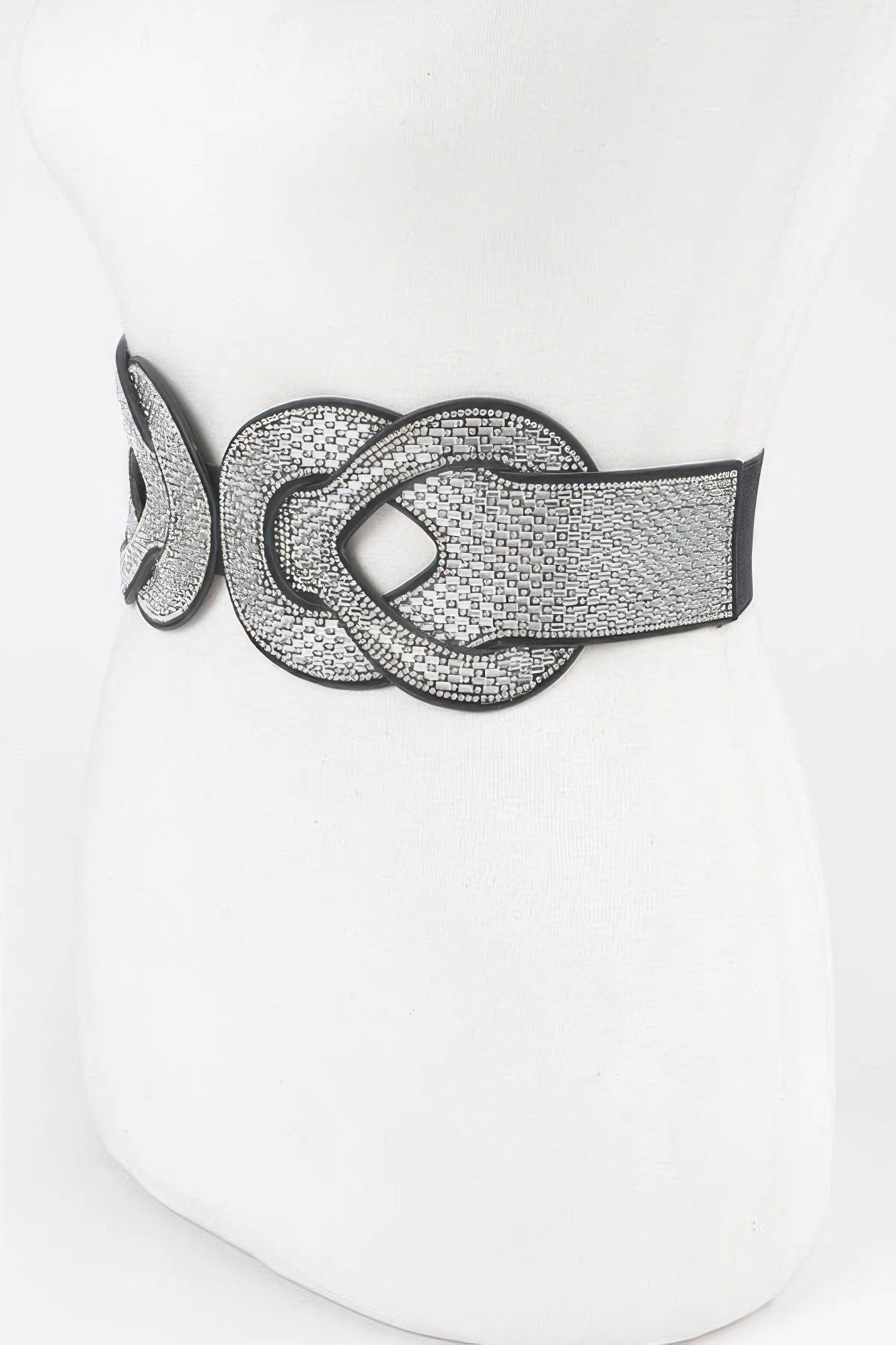 Textured Statement Elastic Waist Belt Secondary image