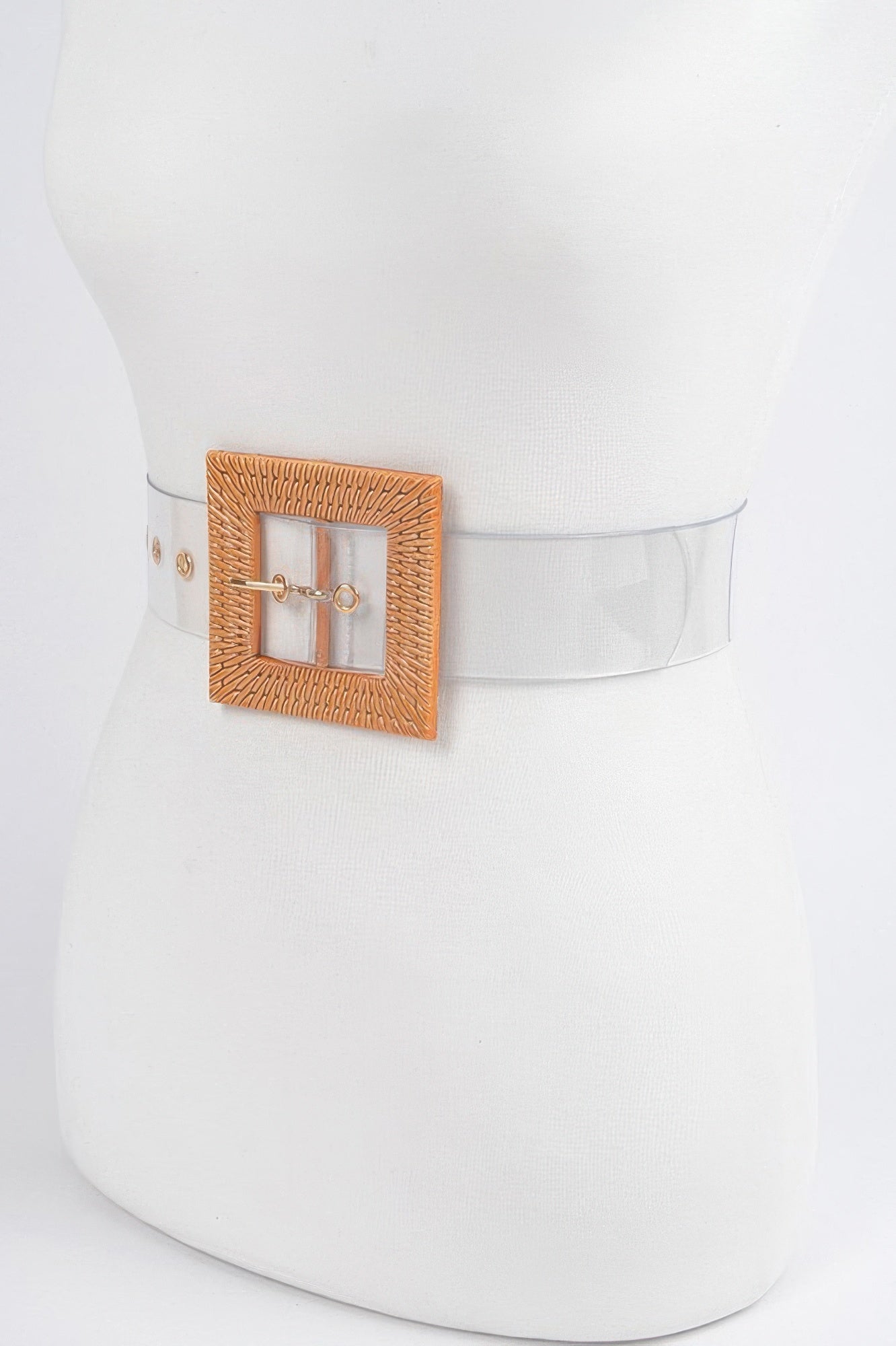 Clear Belt with Faux Bamboo Buckle Secondary image