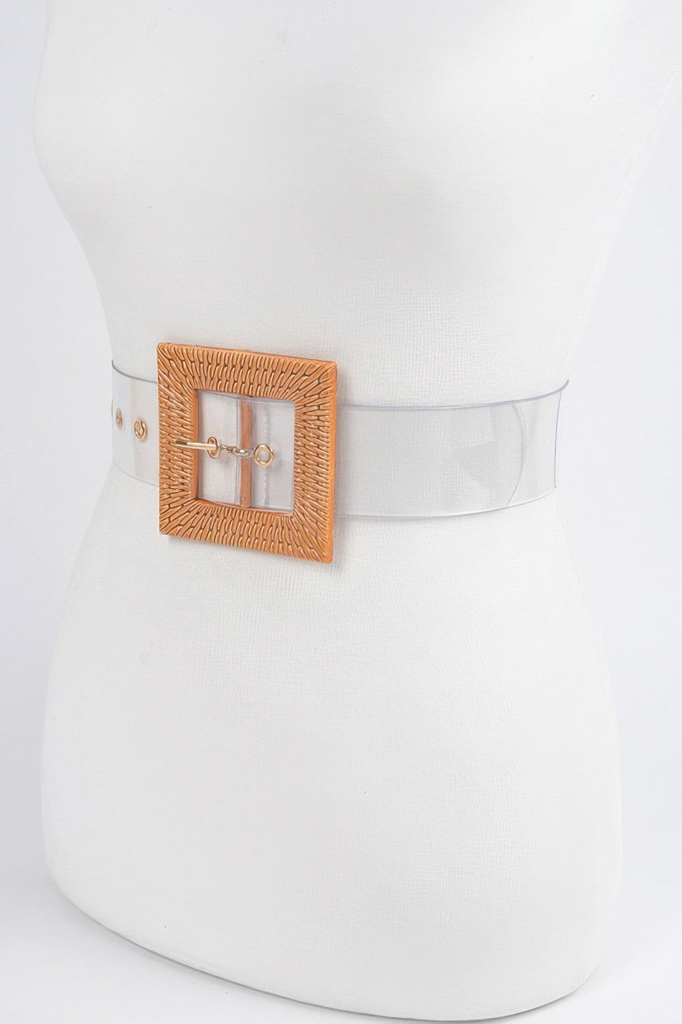Clear PVC Belt with Faux Bamboo-Style Buckle Secondary image