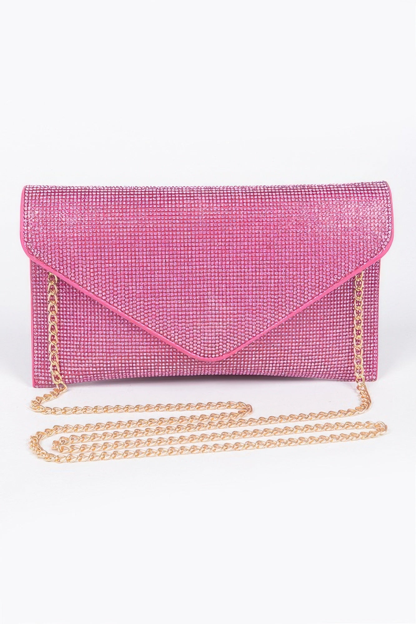 Rhinestone Envelope Clutch With Chain Strap Secondary image