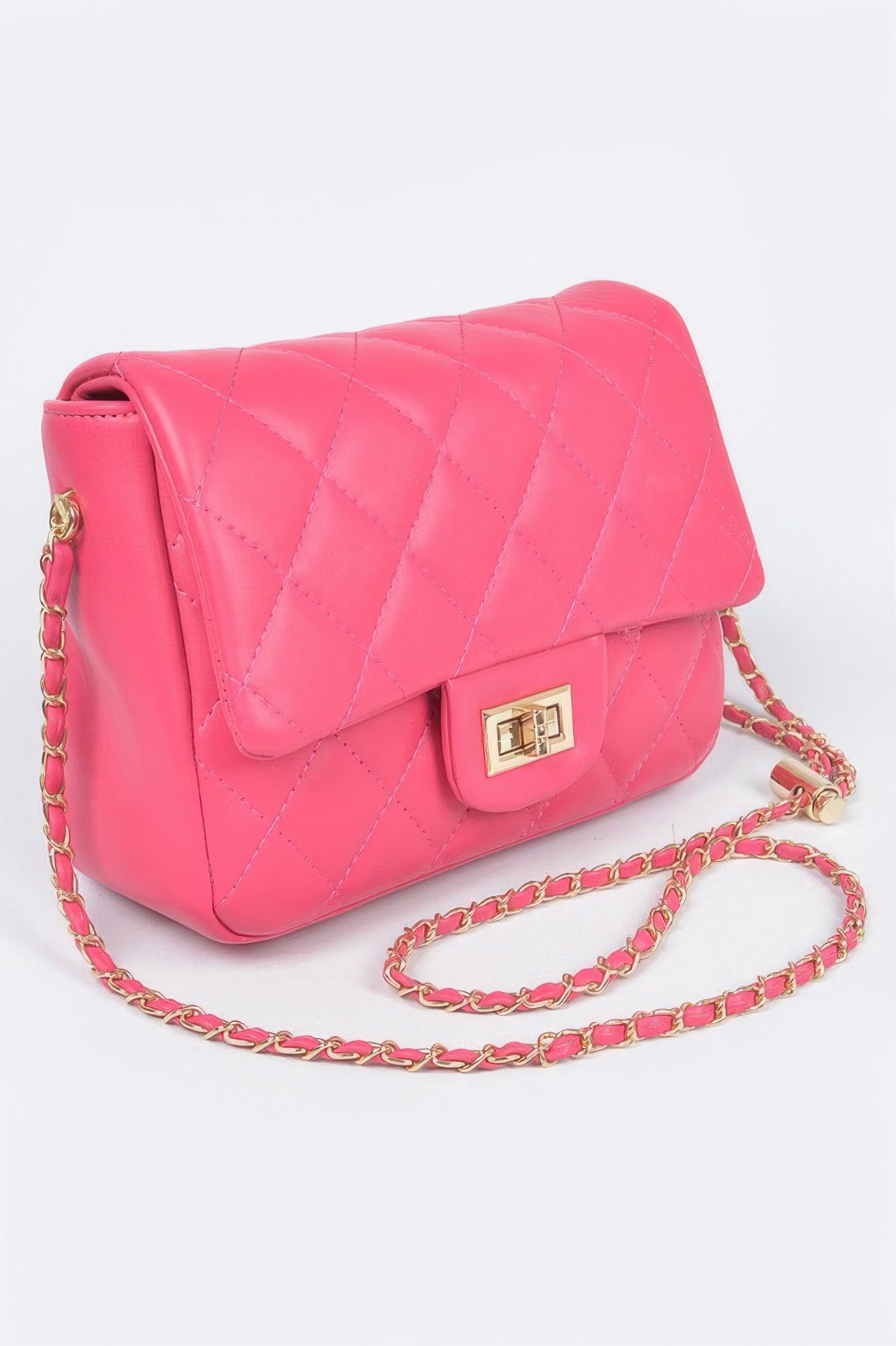 Quilted Faux Leather Chain Strap Shoulder Bag Secondary image