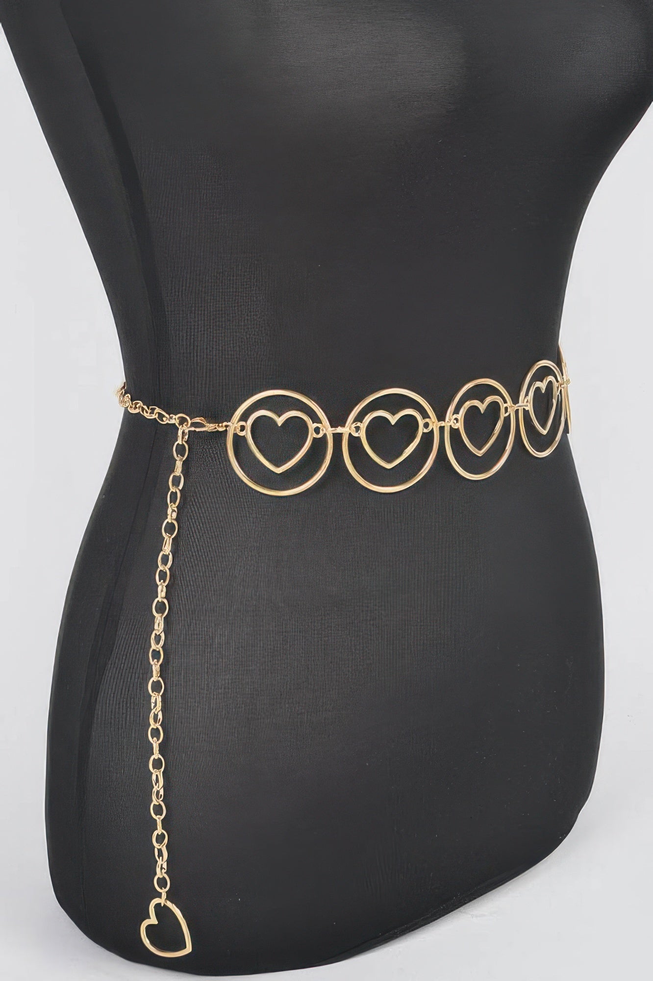 Gold Heart Link Chain Belt Secondary image