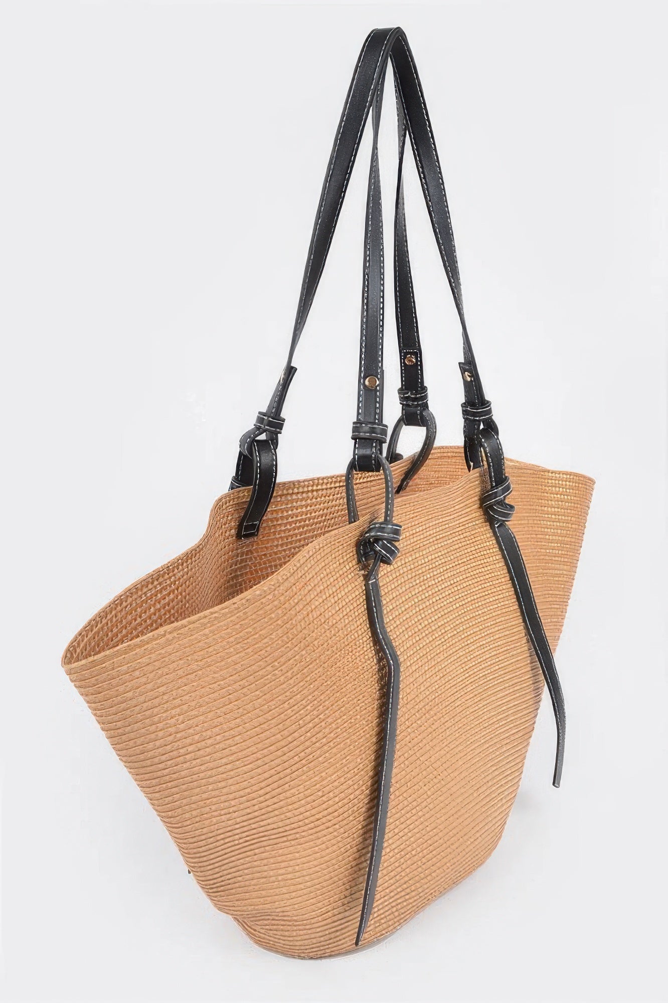 Woven Faux Straw Oversized Shoulder Hobo Bag Secondary image