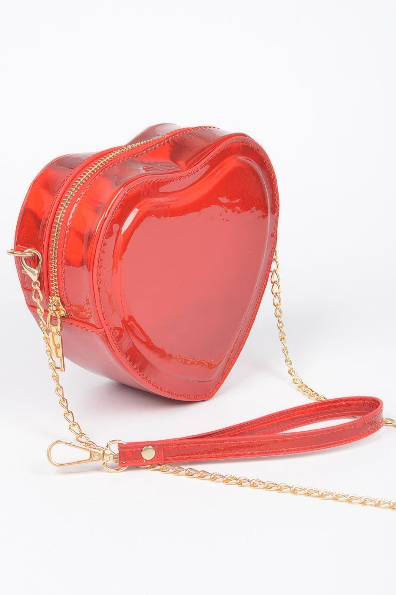 Heart-Shaped Reflective Crossbody Bag Secondary image