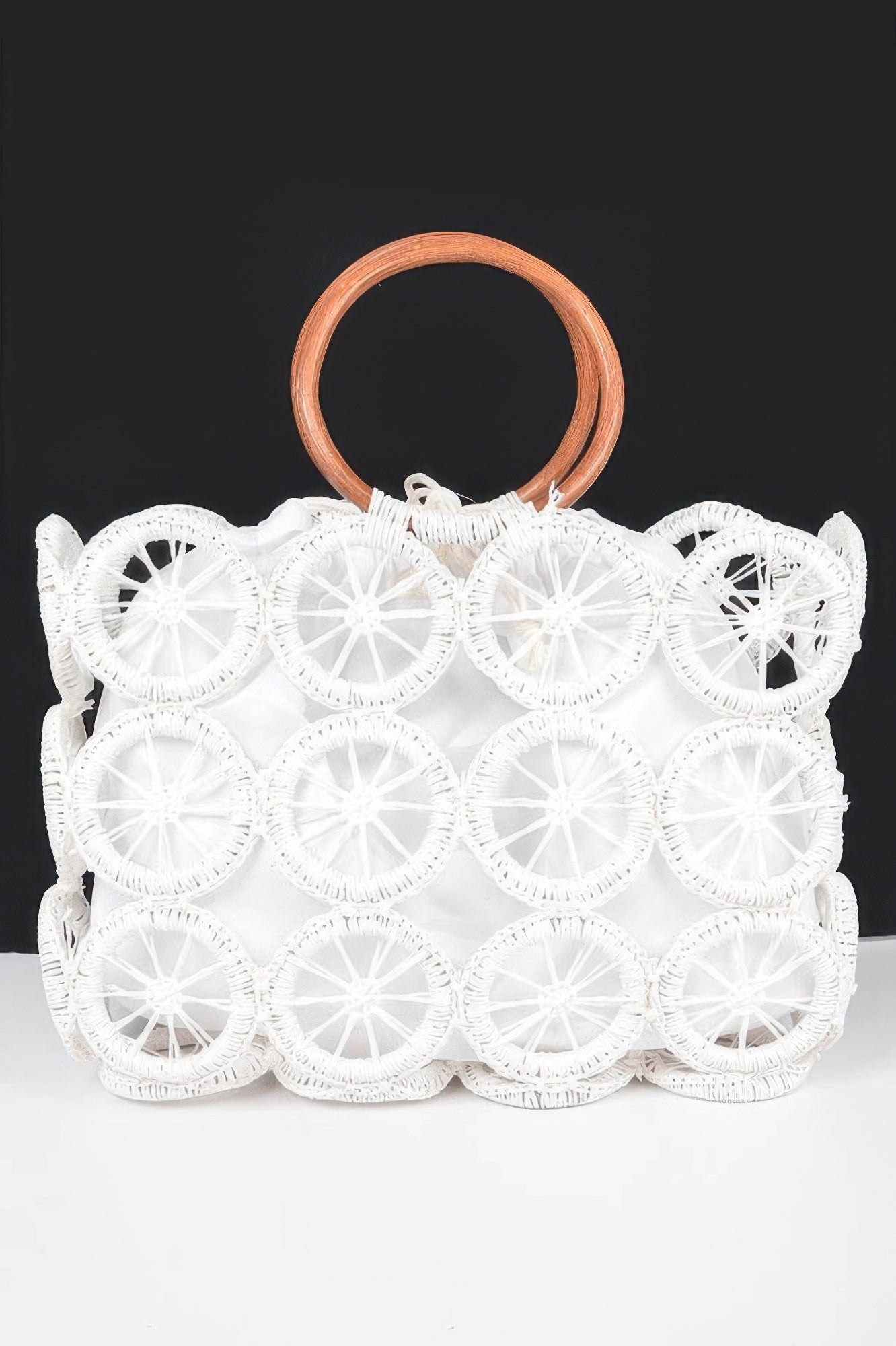 Crochet Circle-Handle Handbag Secondary image