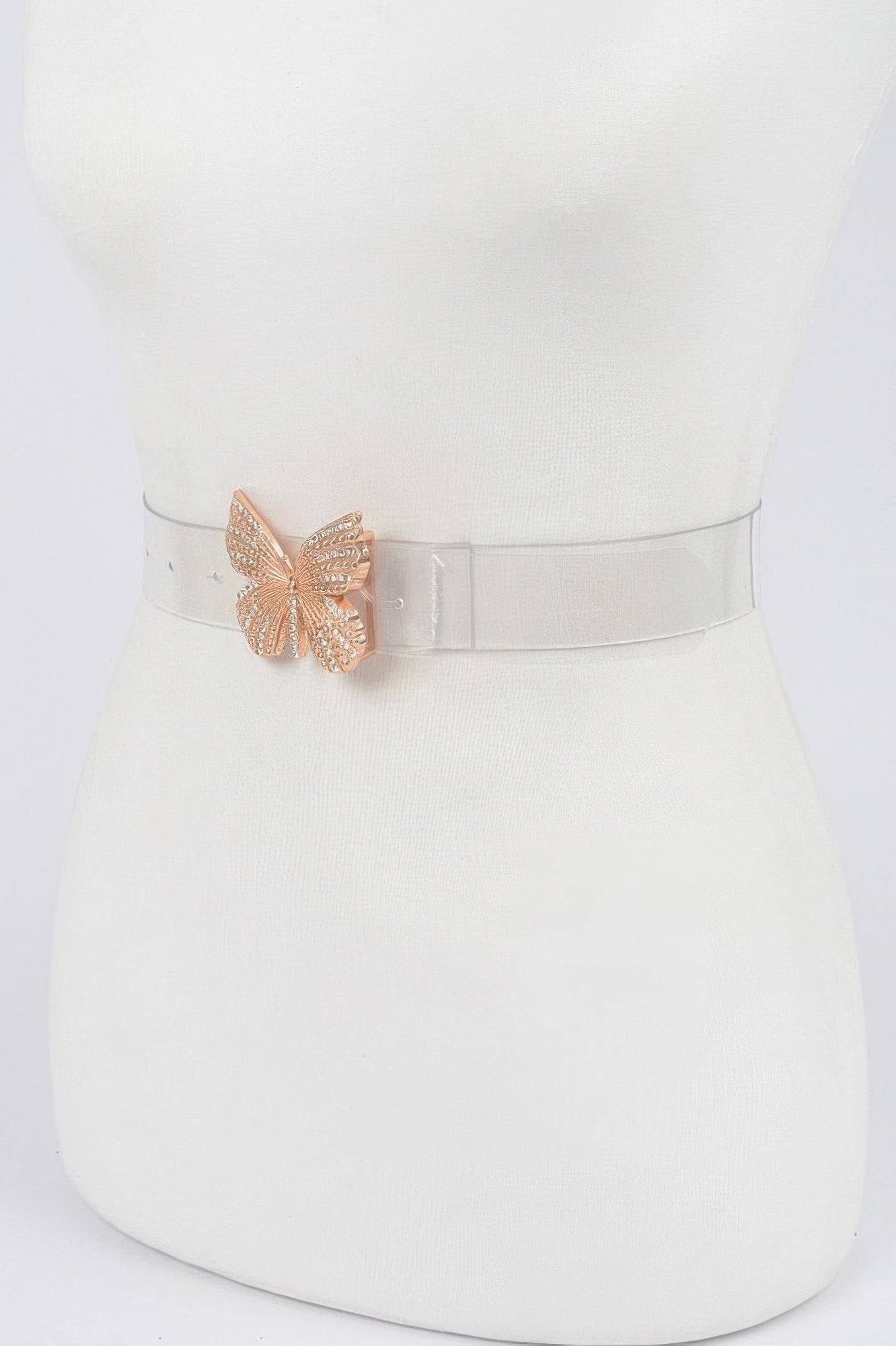 Transparent PVC Butterfly Rhinestone Belt Secondary image