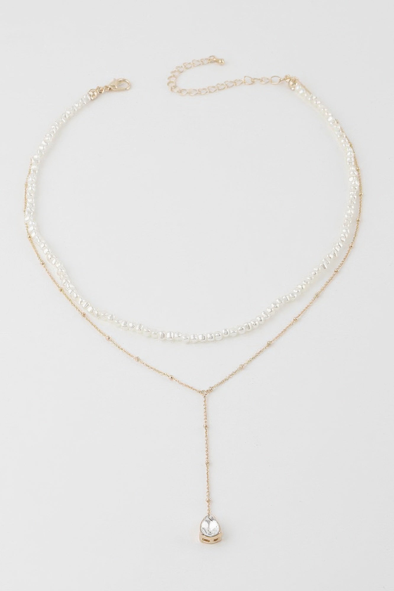 Layered Pearl Pendant Necklace Secondary image