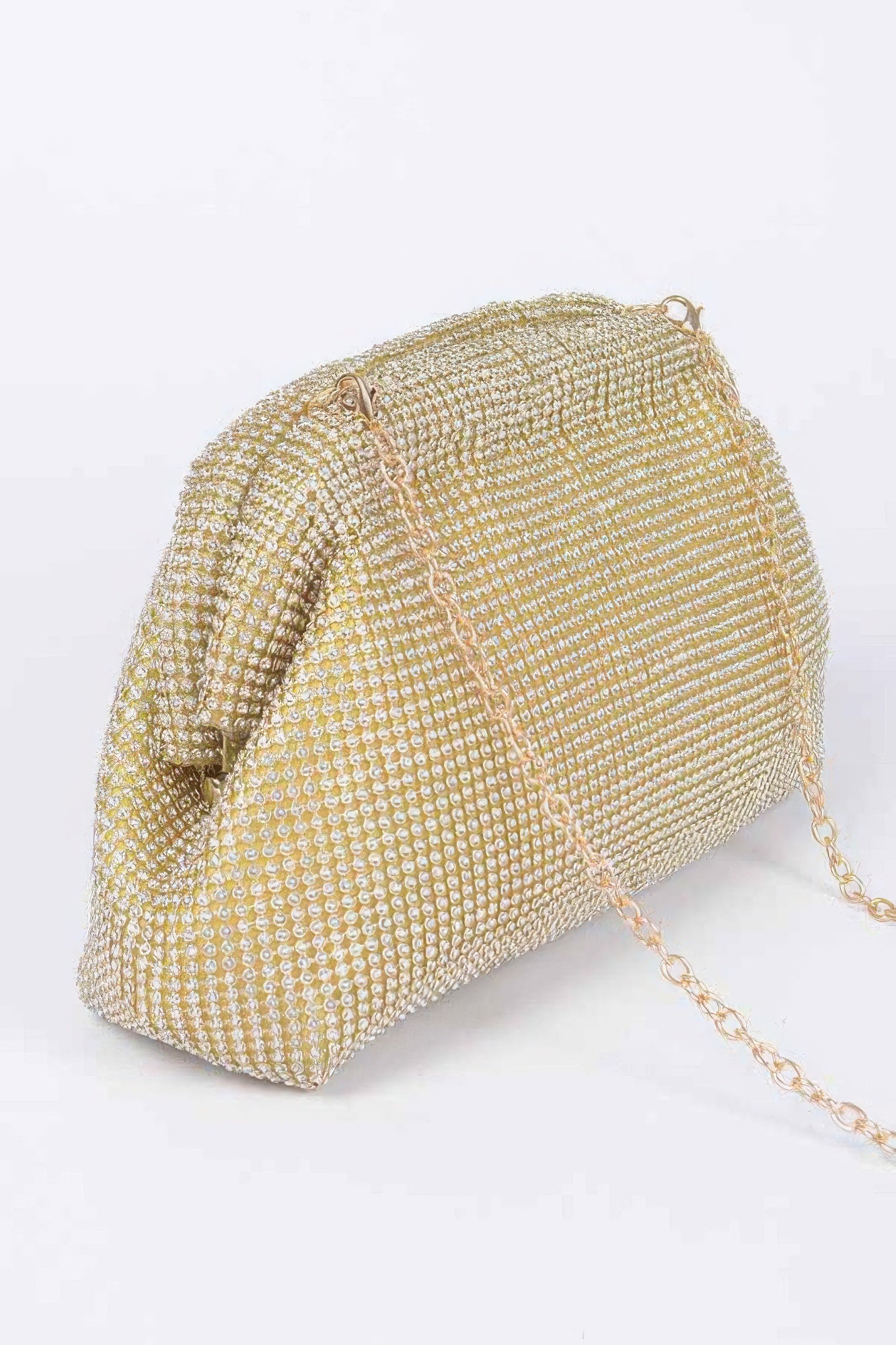 Gold Rhinestone Chain Strap Evening Clutch Secondary image
