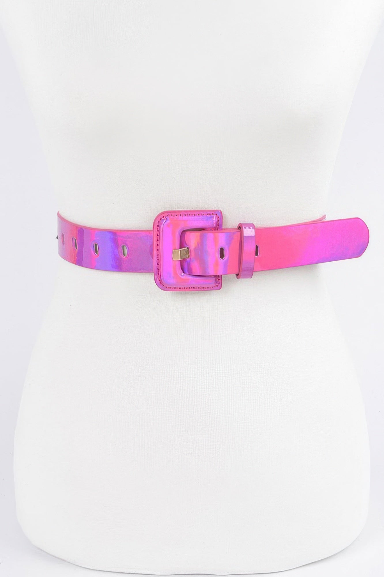 Holographic Metallic Adjustable Belt Secondary image