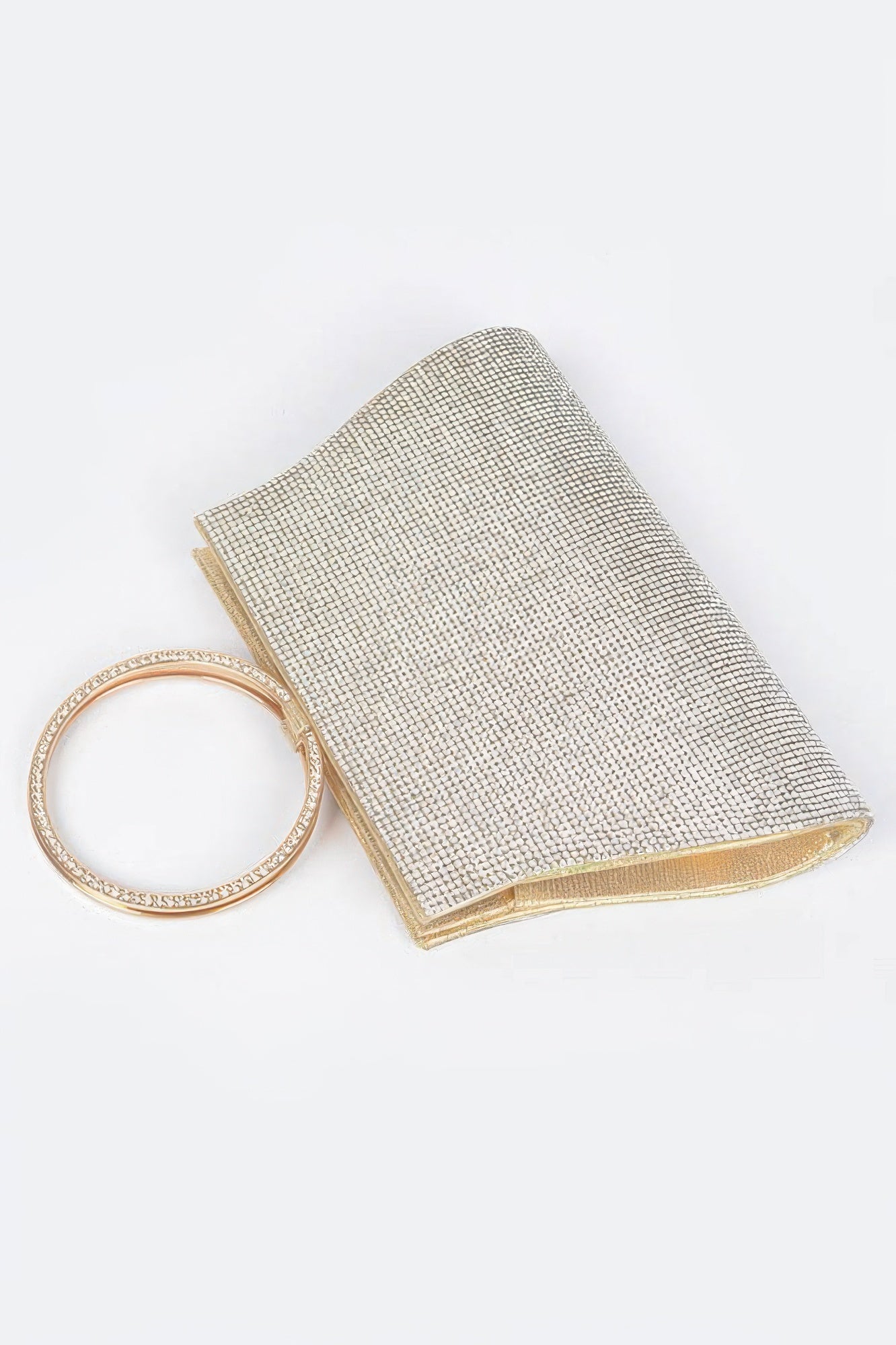 Rhinestone Structured Handbag With Top Handle Secondary image