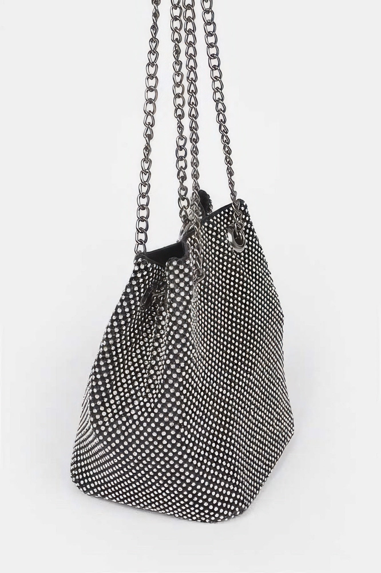 Rhinestone Bucket Shoulder Bag With Chain Strap Secondary image