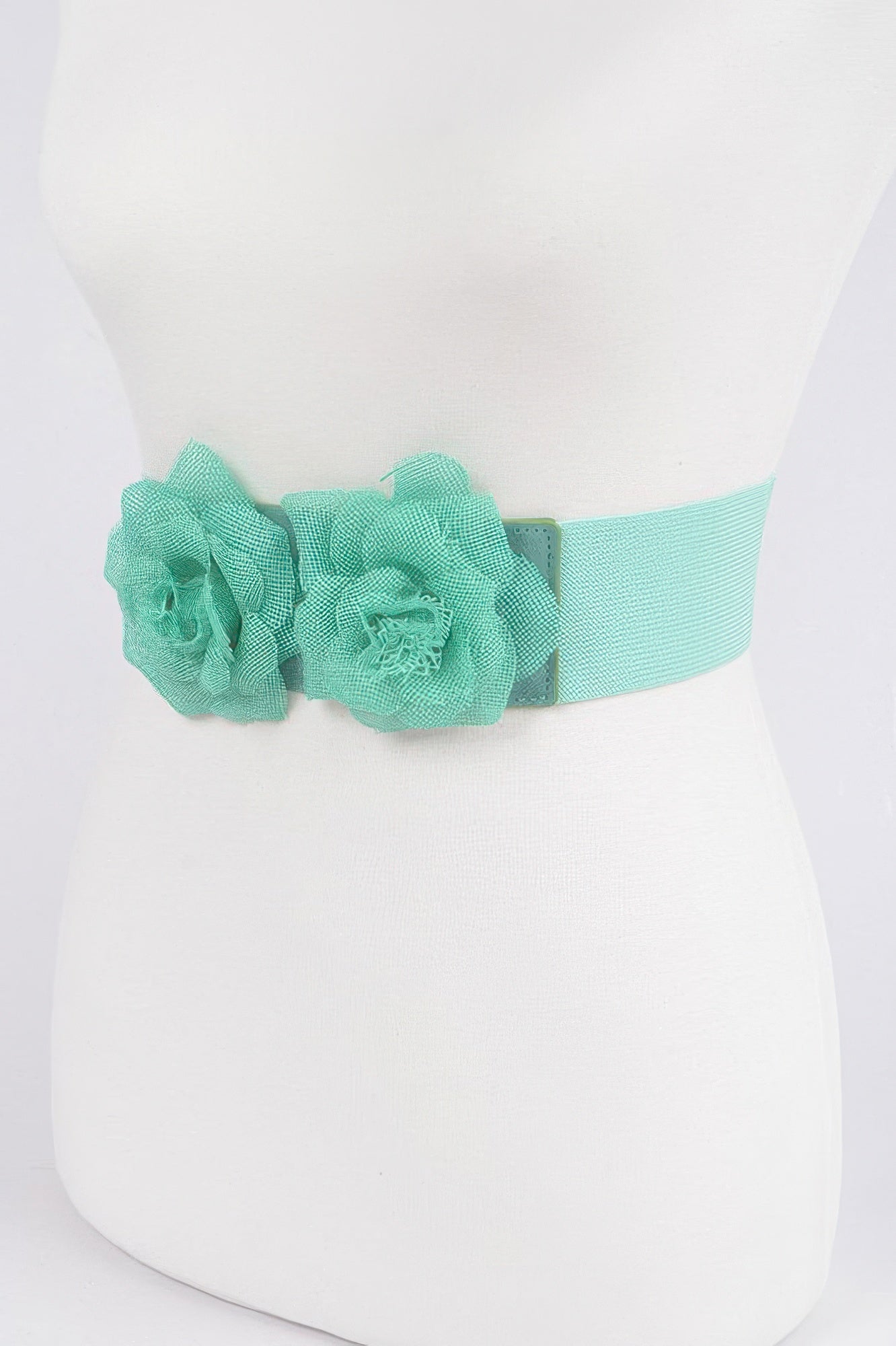 Elastic Waist Belt with Floral Buckle Secondary image