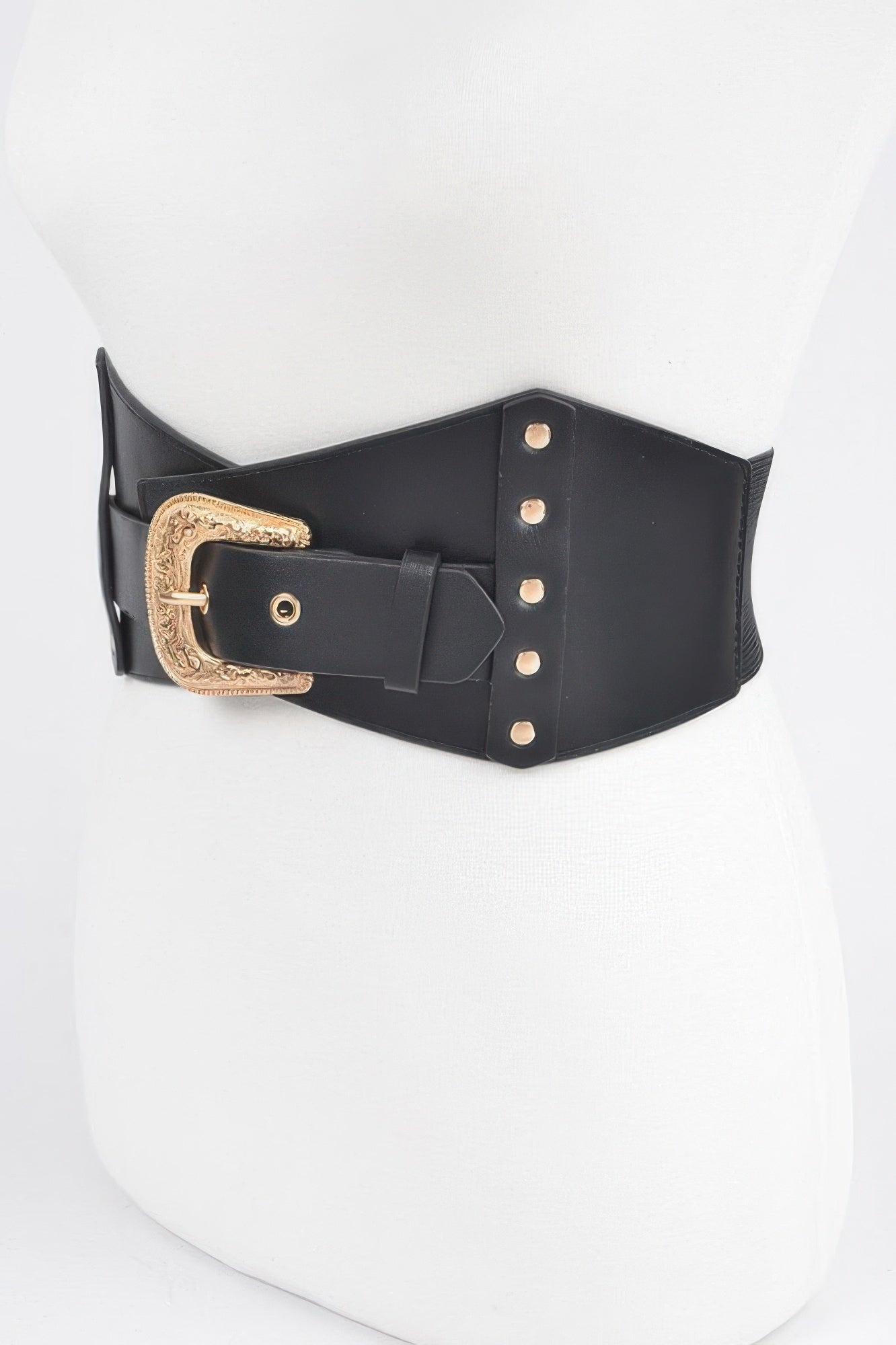 Wide Metal Accent Stretch Belt Secondary image