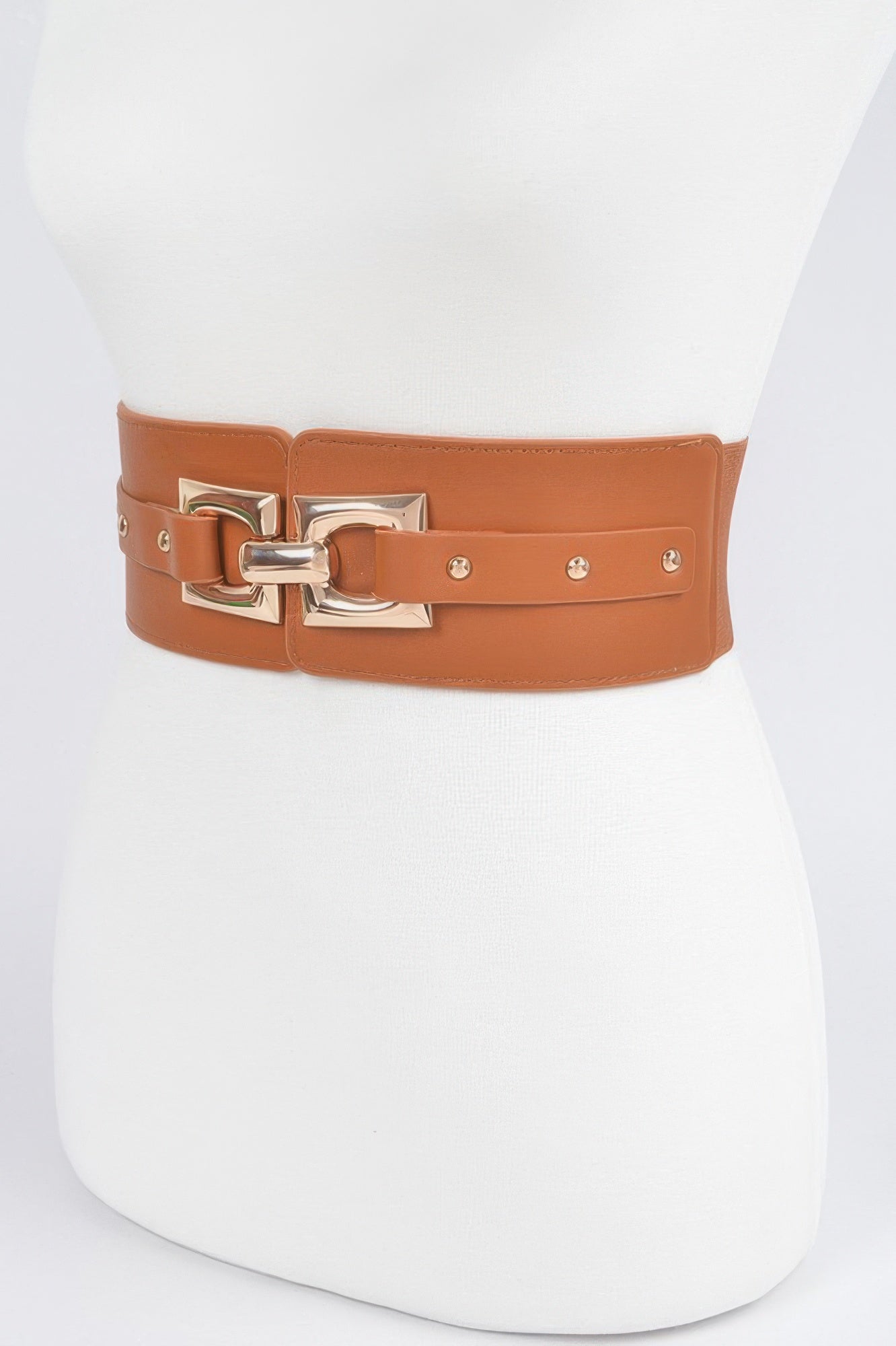 Wide Metal Double-Buckle Belt Secondary image