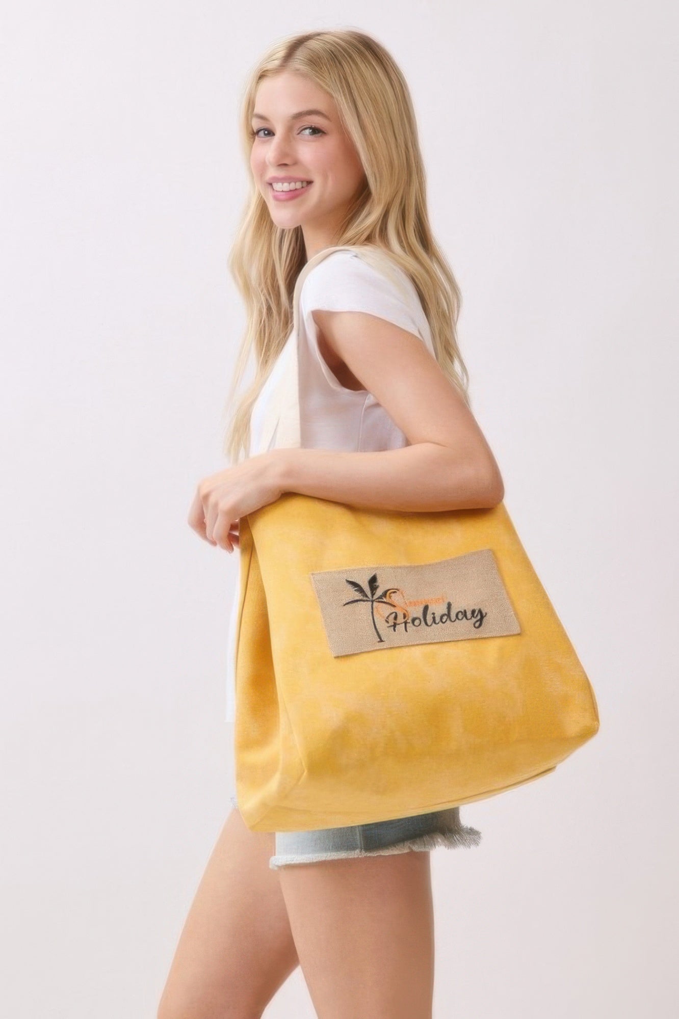 Vintage Holiday Patch Convertible Canvas Tote Secondary image