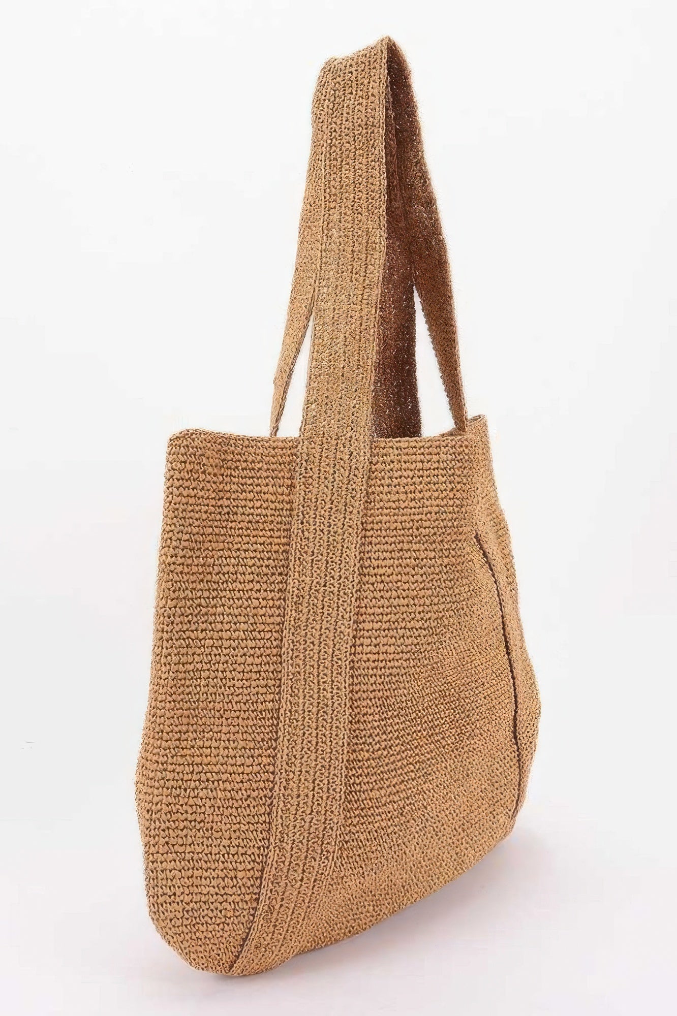 Woven Straw Beach Tote With Wide Handles Secondary image