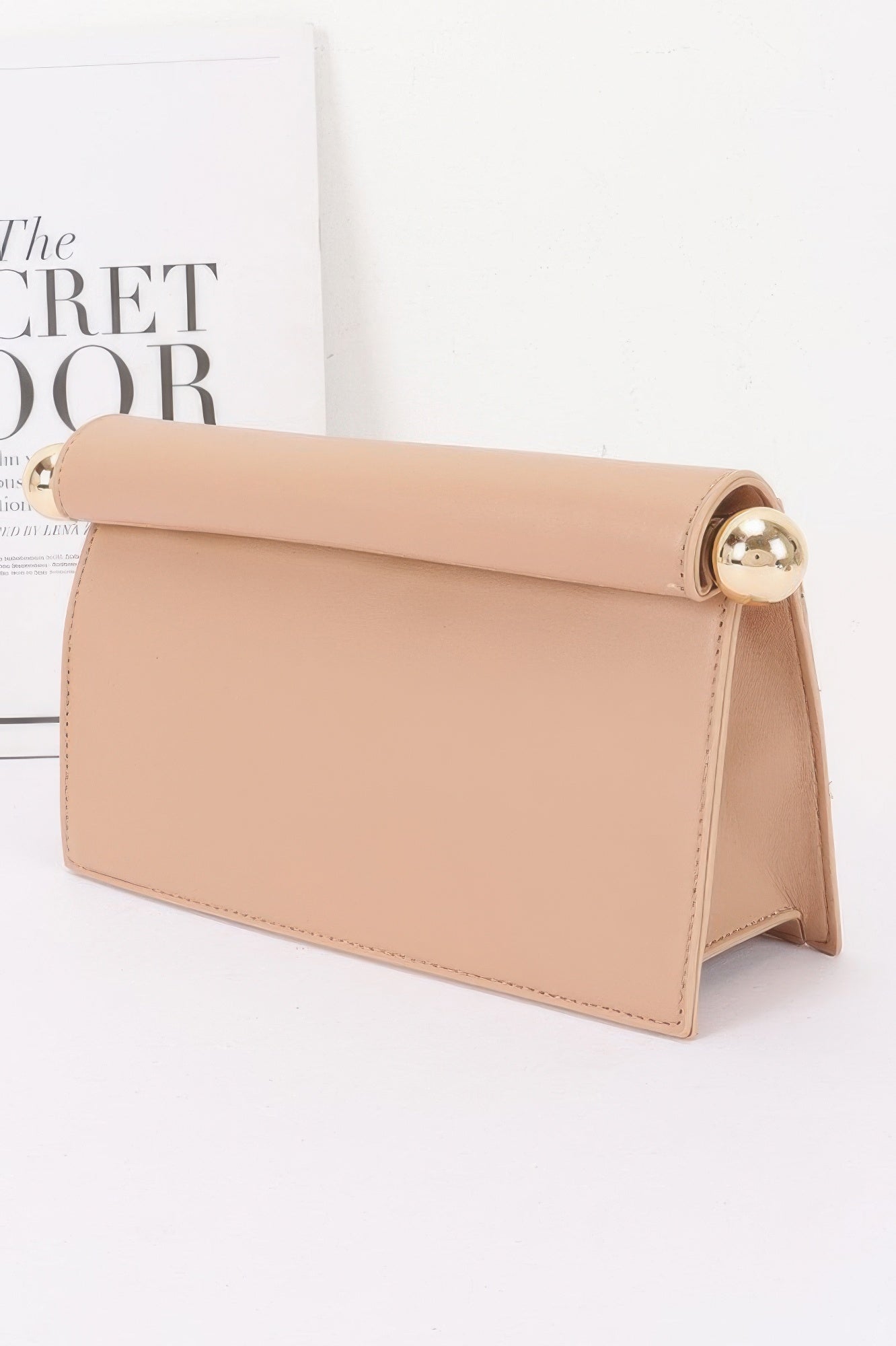 Sphere Accent Roll-Top Clutch with Chain Strap Secondary image