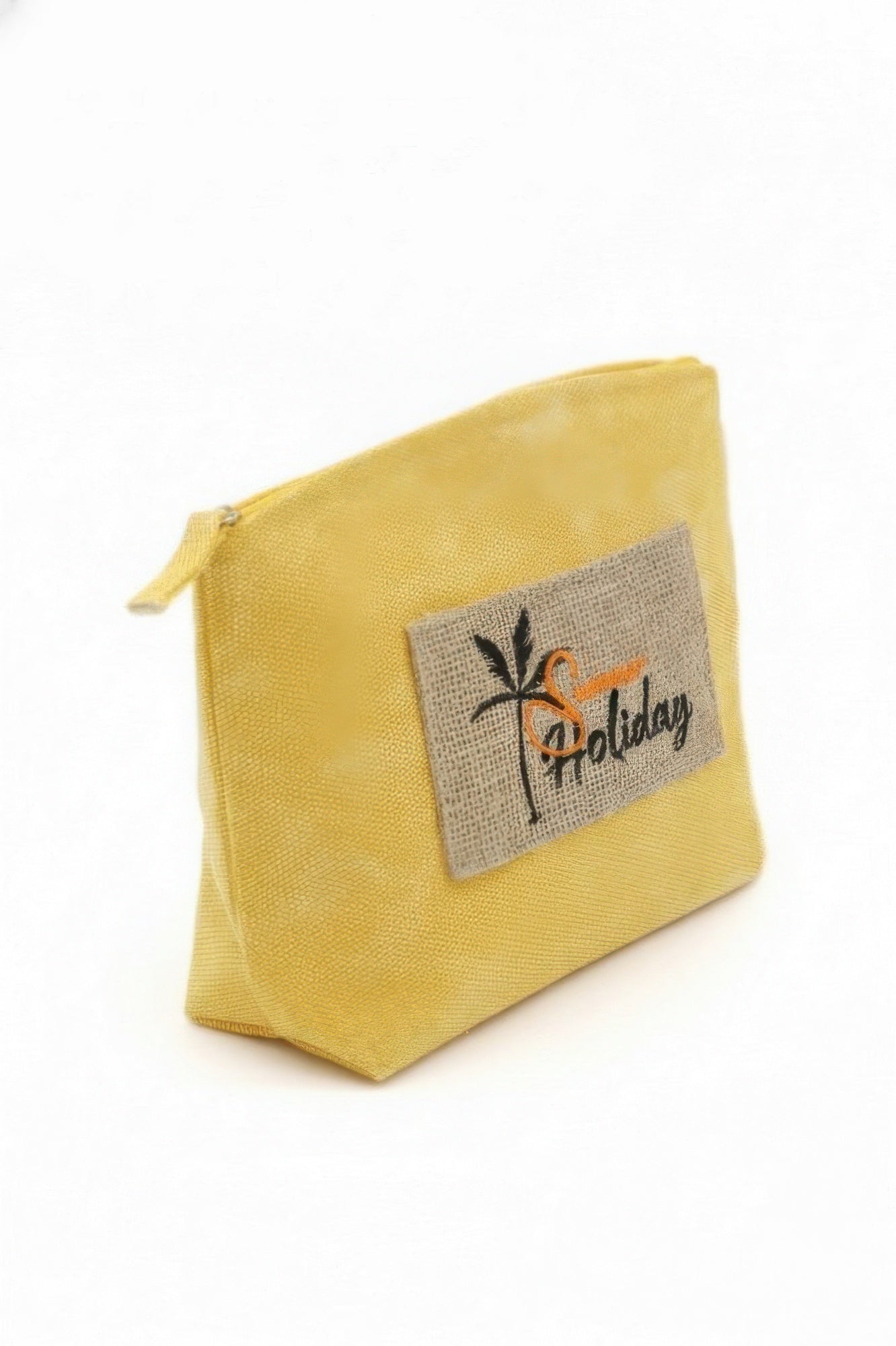 Textured Palm Tree Patch Cosmetic Pouch Secondary image