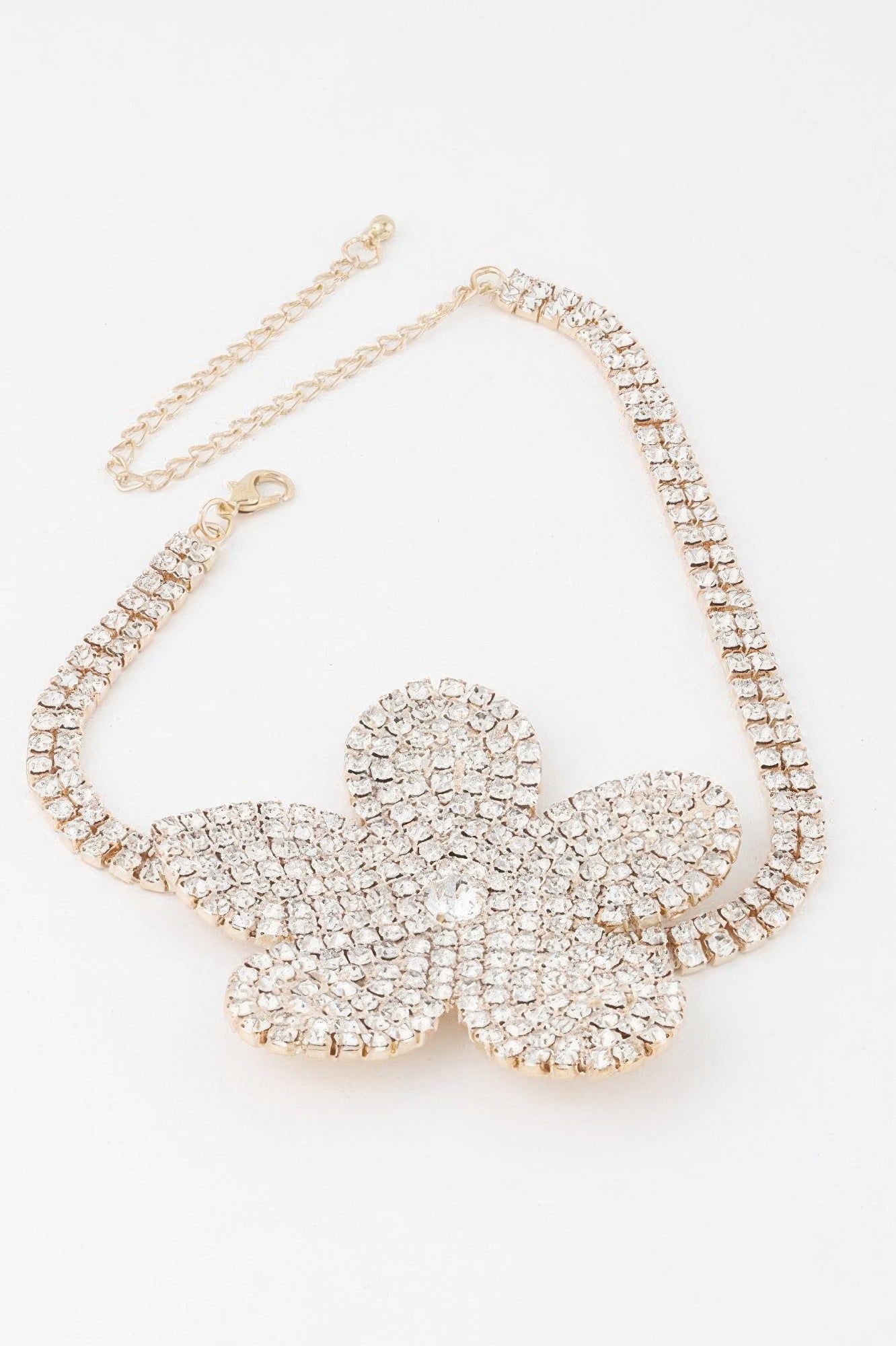 Textured Flower Pendant Layered Necklace Secondary image