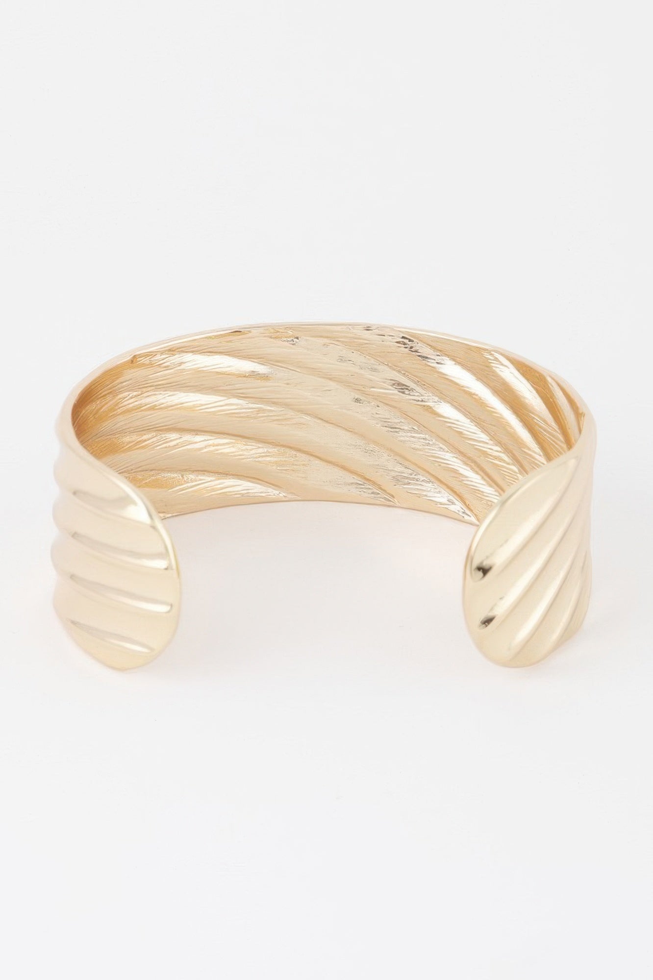 Ridged Open Cuff Bracelet Secondary image