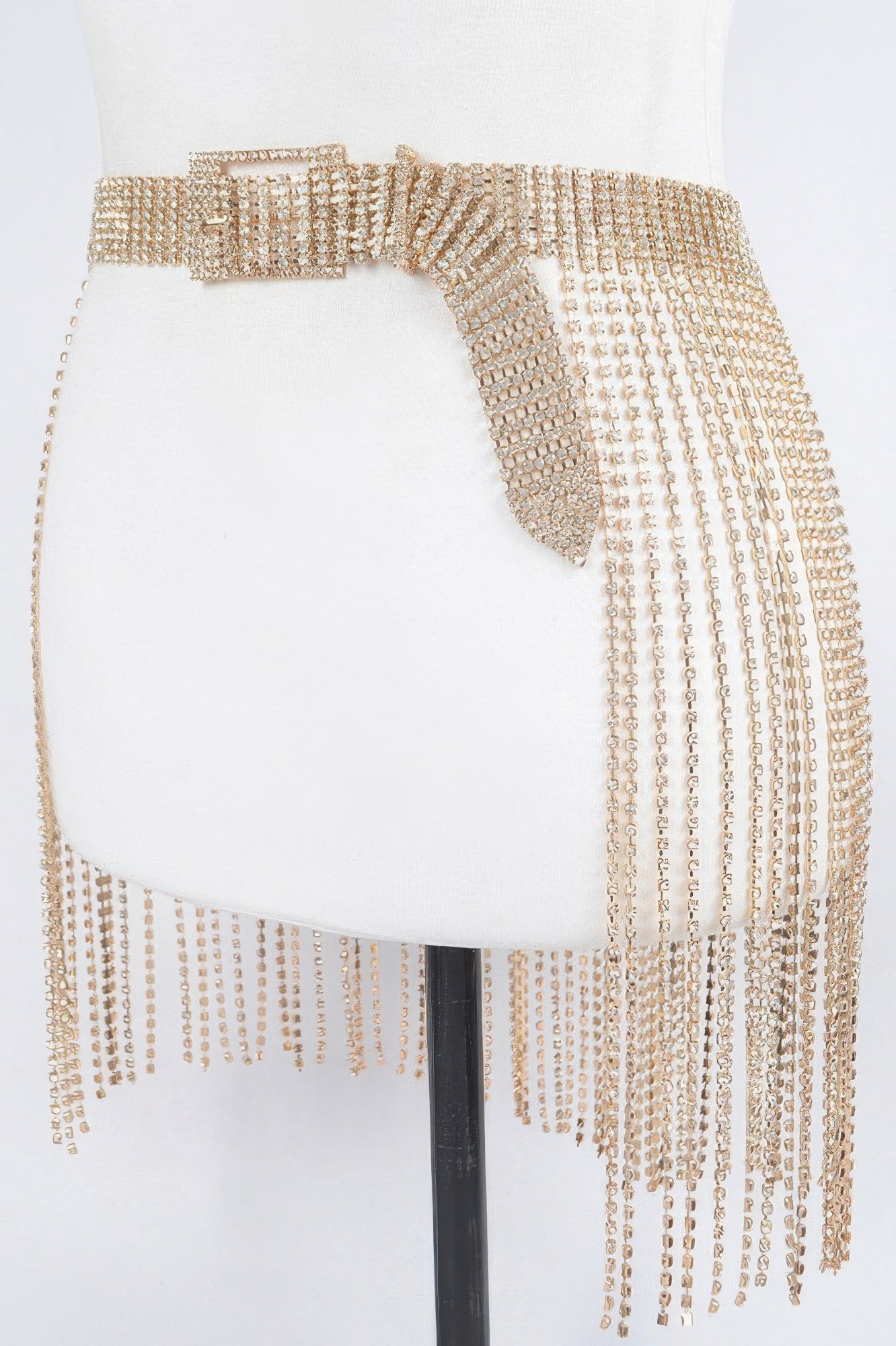 Rhinestone Fringe Statement Belt Secondary image