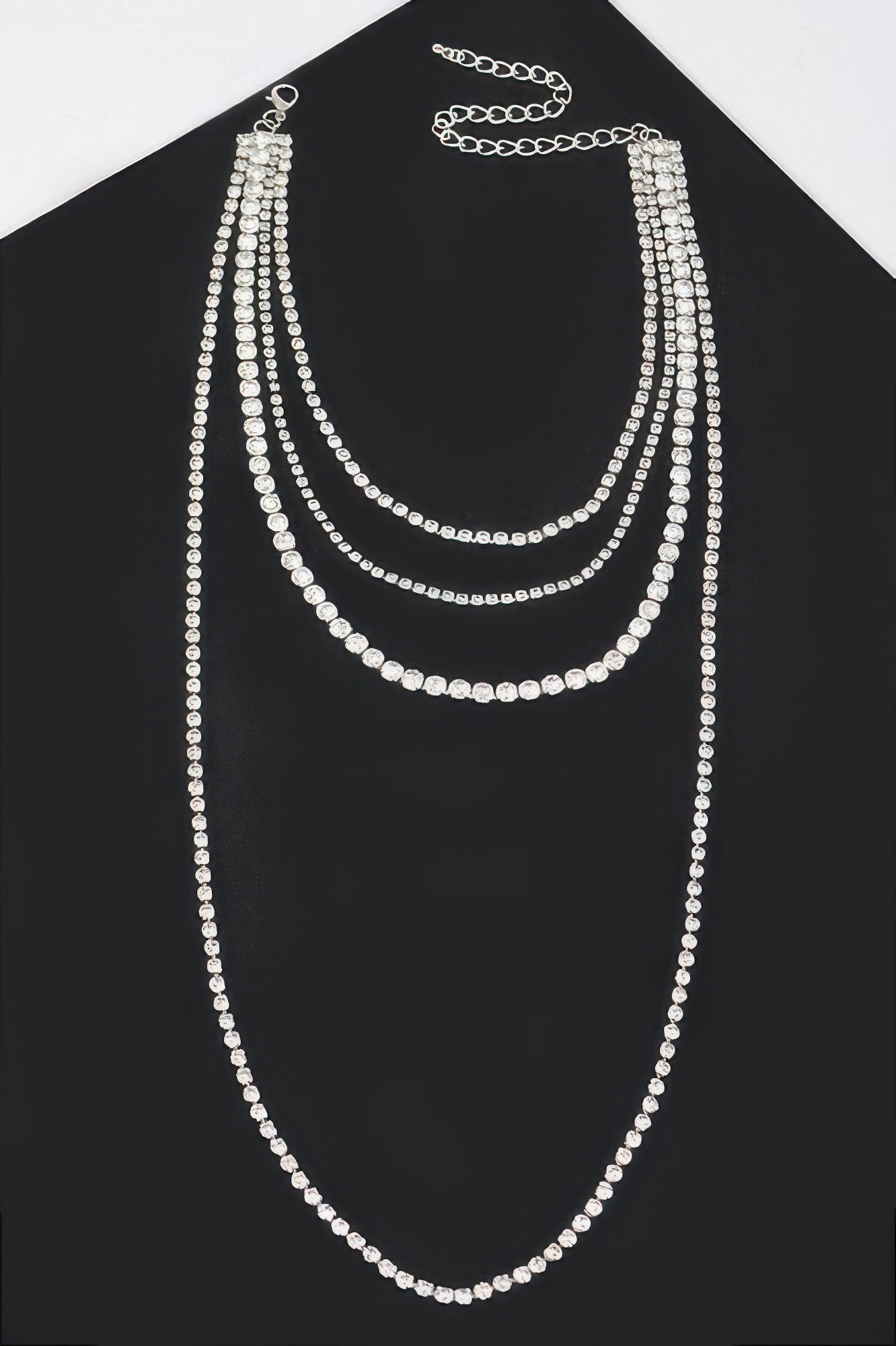 Layered Rhinestone Statement Necklace Secondary image
